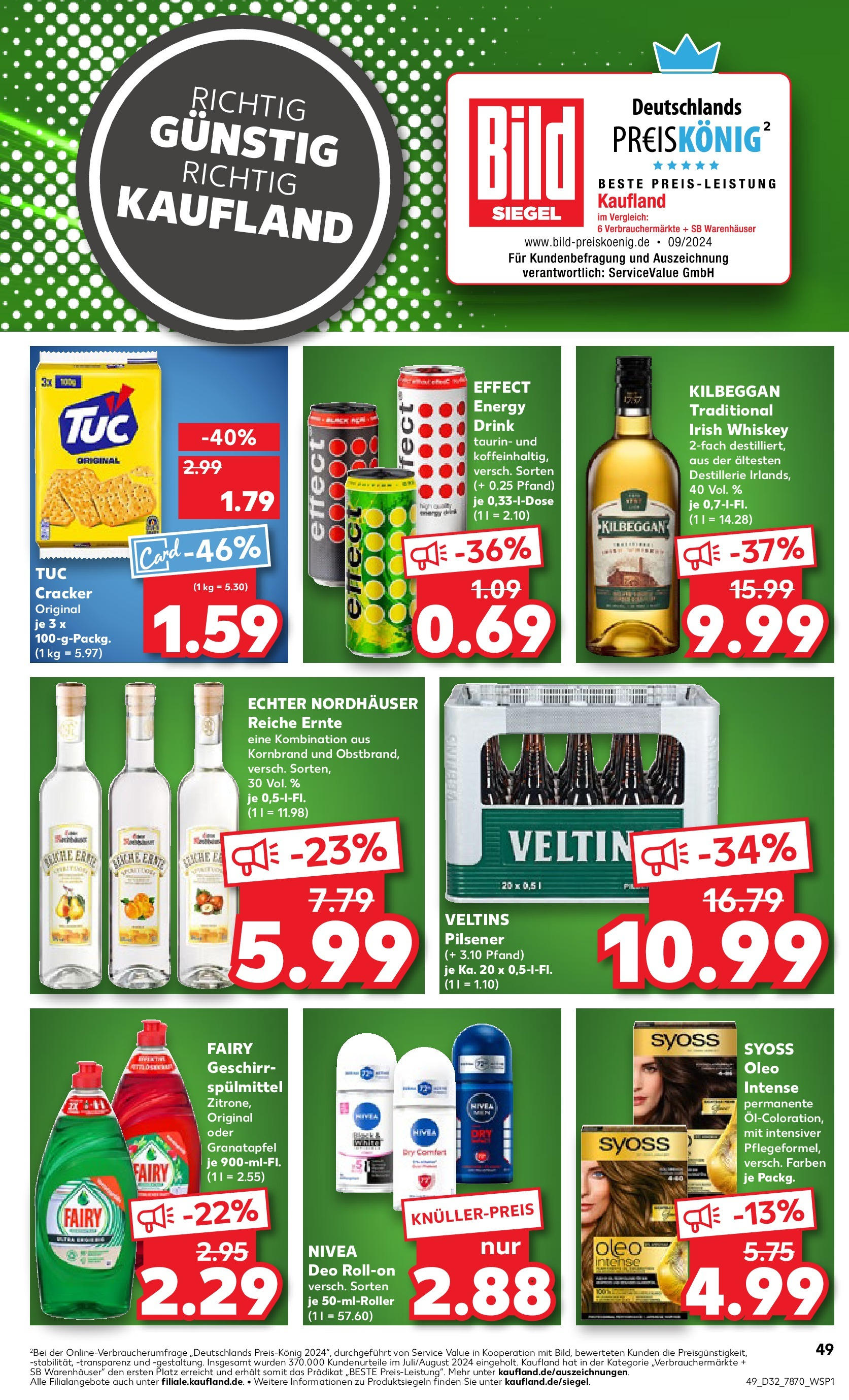 Prospekt Kaufland ab 07.08.2025 » Angebote Online zum Blättern | Seite: 49 | Produkte: Granatapfel, Energy, Deodorant, Whiskey