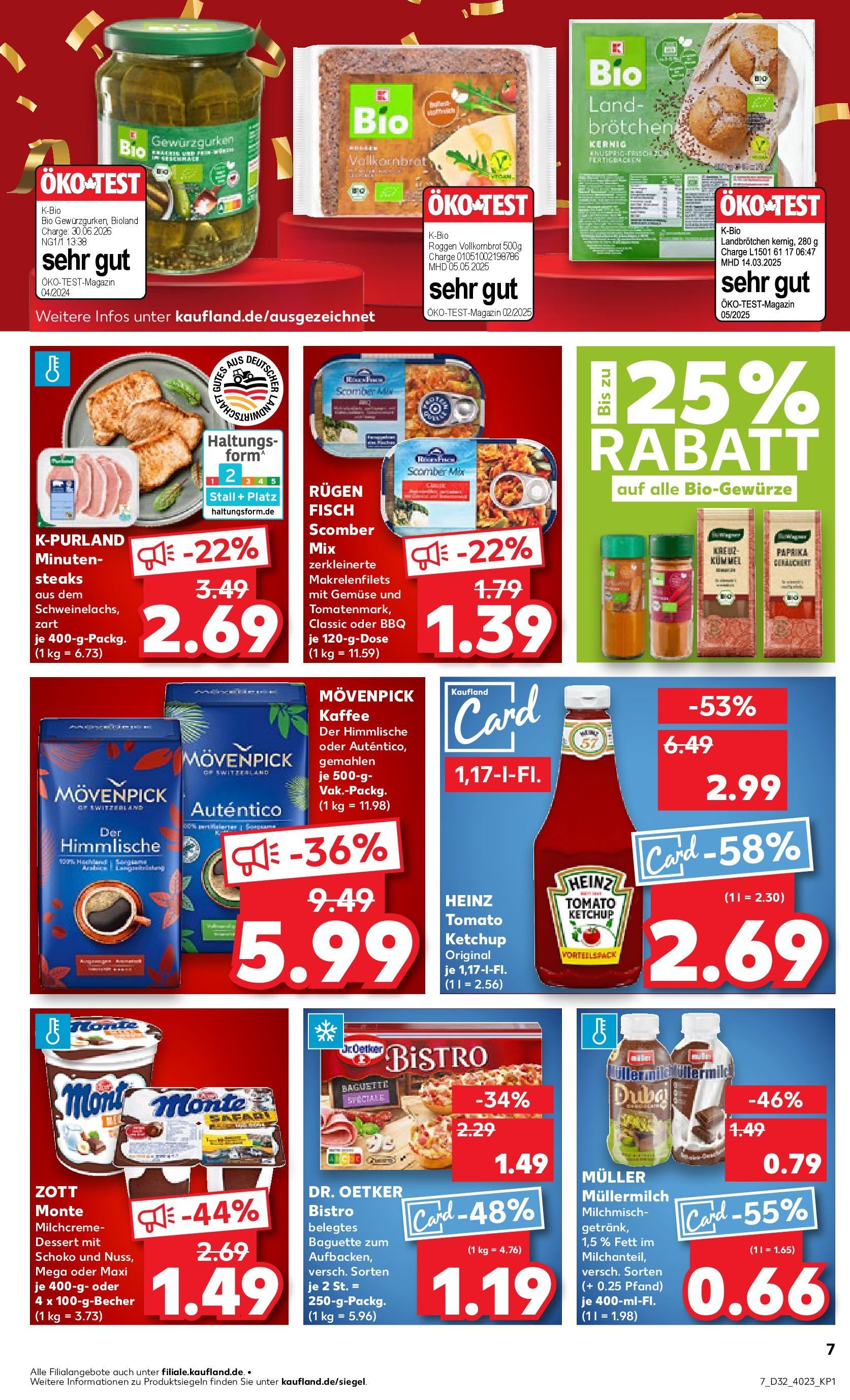 Prospekt Kaufland ab 07.08.2025 » Angebote Online zum Blättern | Seite: 7 | Produkte: Kaffee, Gemüse, Movenpick kaffee, Ketchup