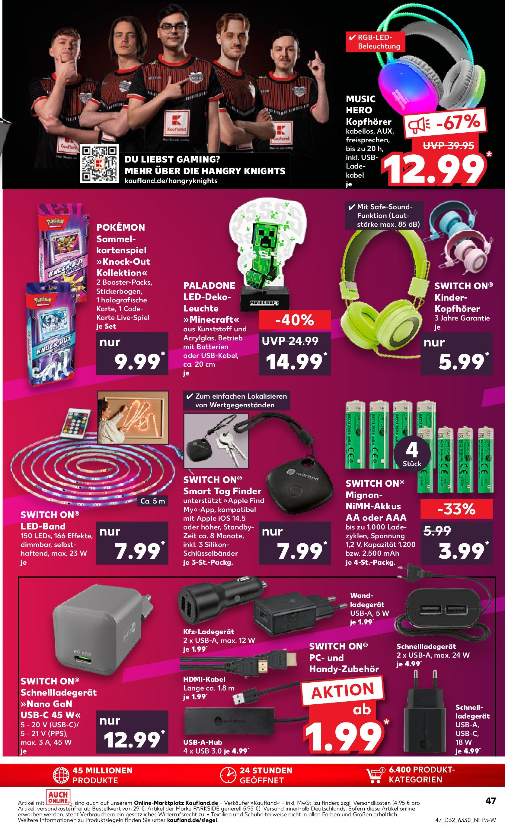 Prospekt Kaufland ab 07.08.2025 » Angebote Online zum Blättern | Seite: 47 | Produkte: Batterien, Apple, Usb hub, PC