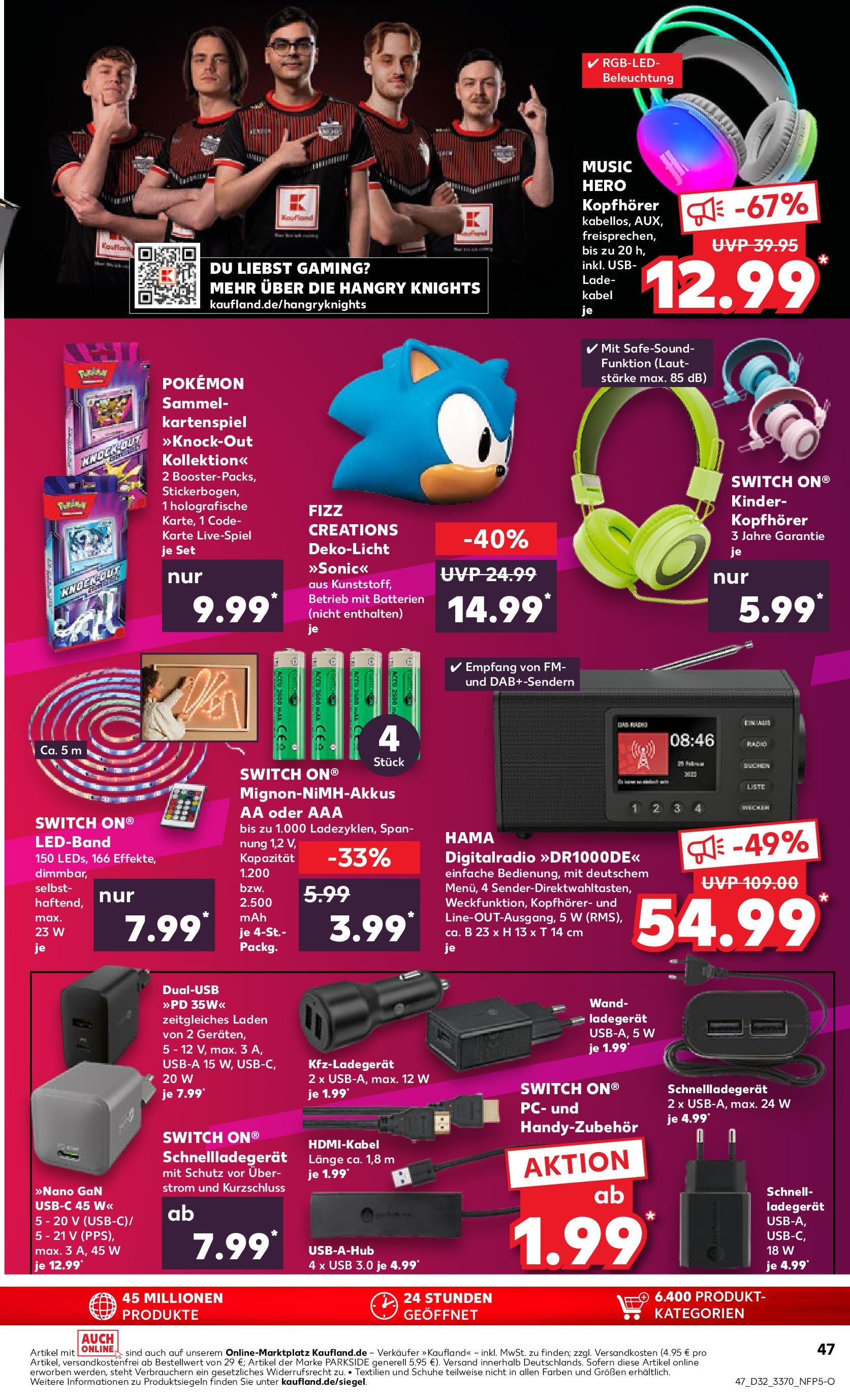 Prospekt Kaufland ab 07.08.2025 » Angebote Online zum Blättern | Seite: 47 | Produkte: USB, Usb hub, PC, Radio