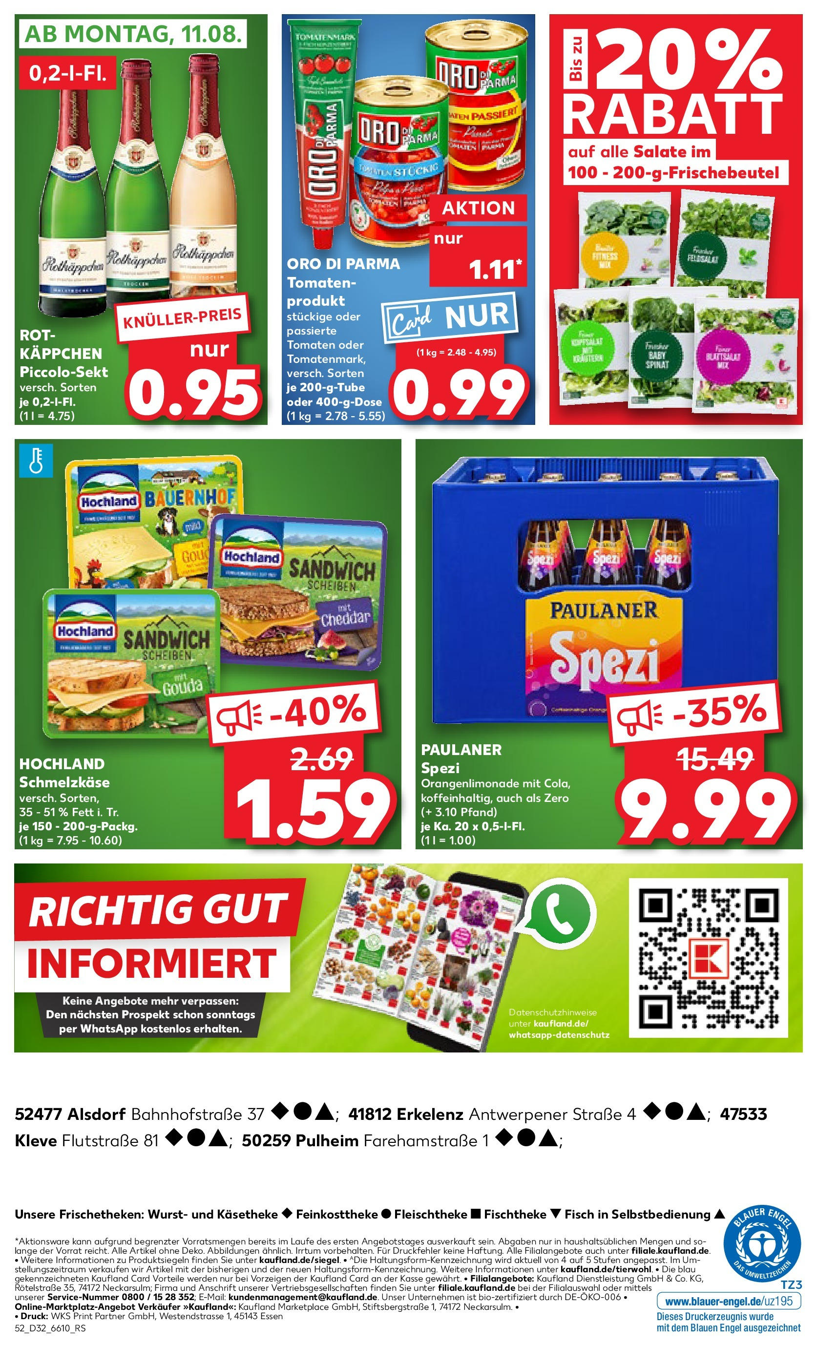 Prospekt Kaufland ab 07.08.2025 » Angebote Online zum Blättern | Seite: 52 | Produkte: Gouda, Tomaten, Oro di parma, Paulaner