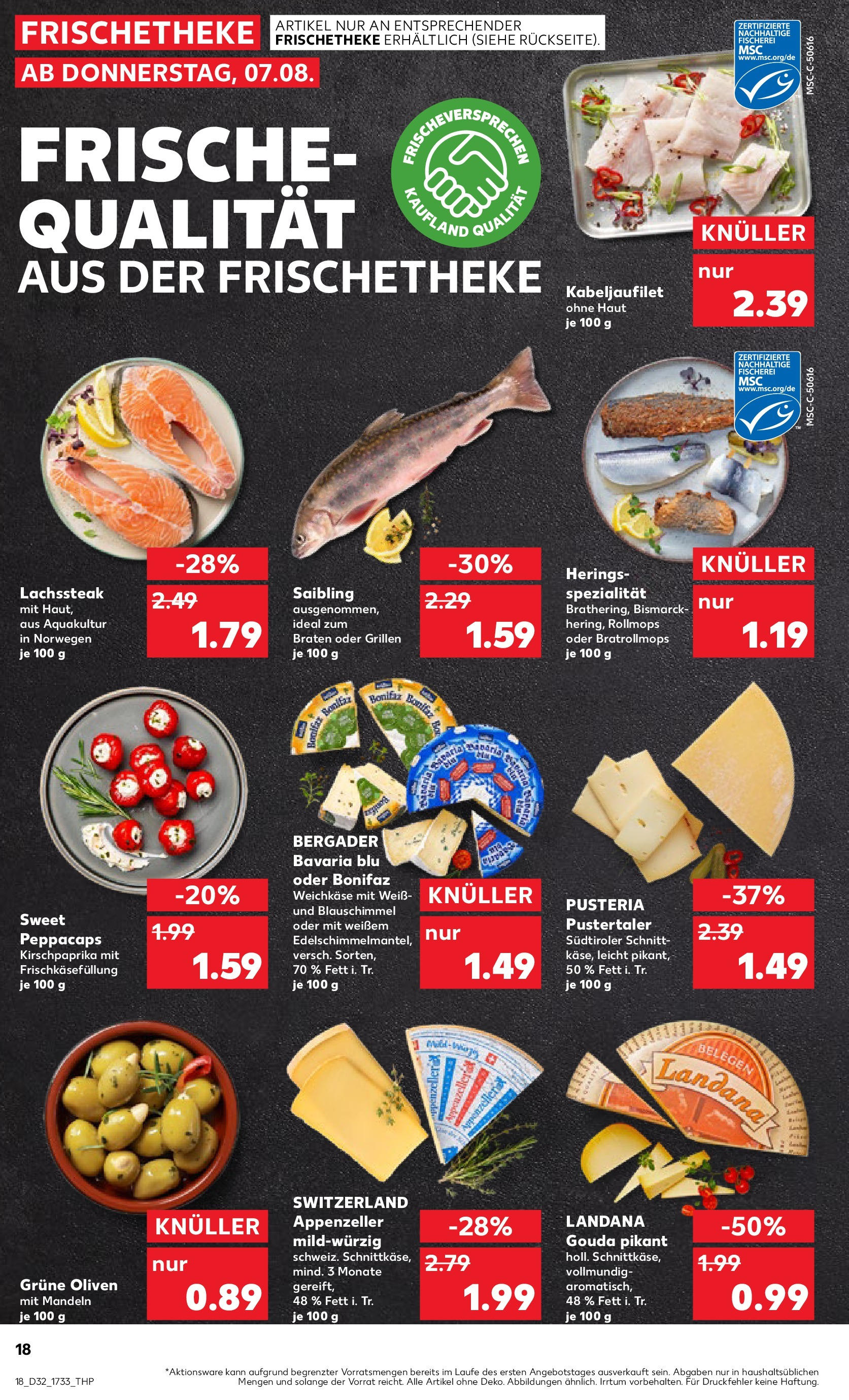Prospekt Kaufland ab 07.08.2025 » Angebote Online zum Blättern | Seite: 18 | Produkte: Gouda, Mandeln, Steak
