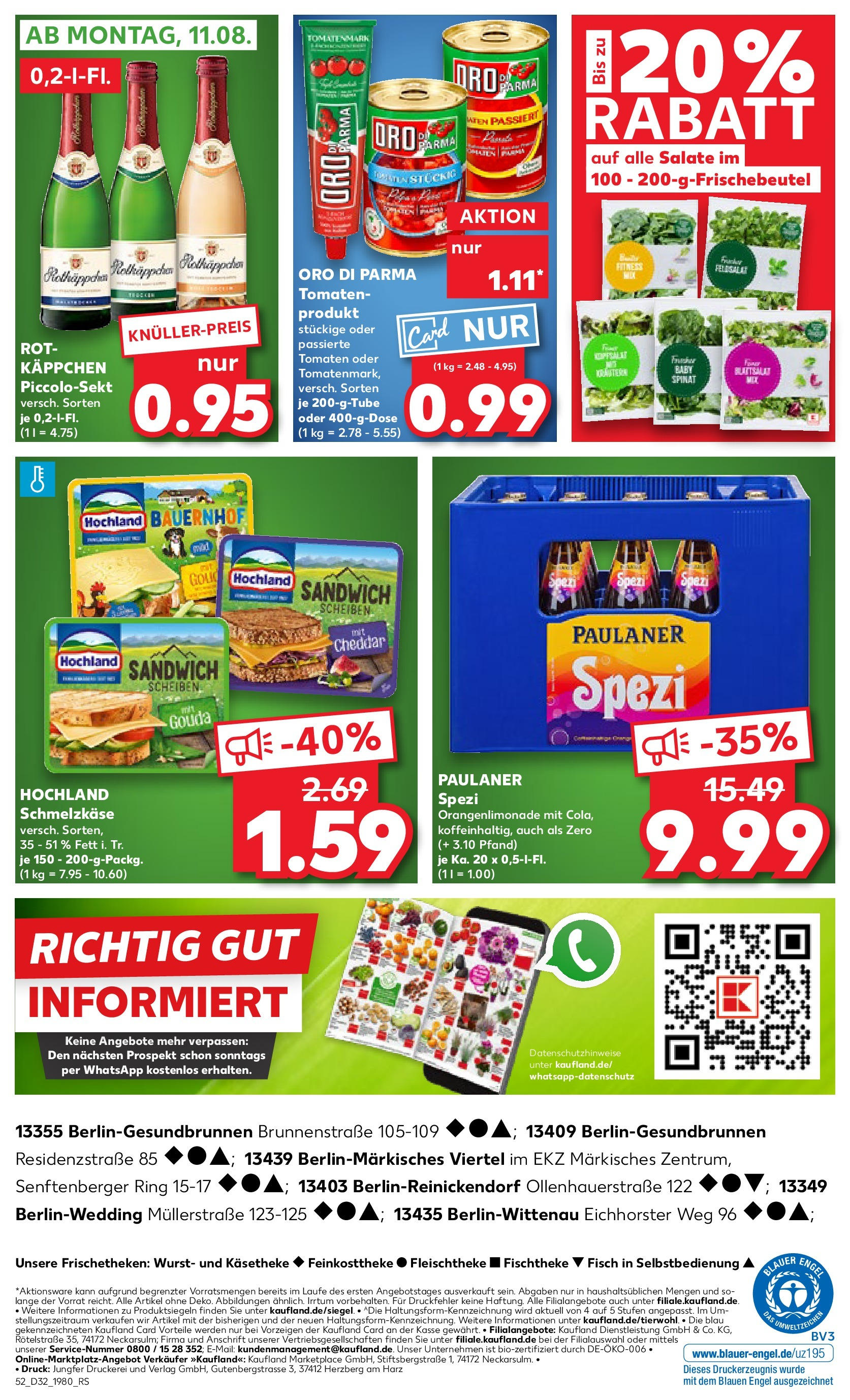 Prospekt Kaufland ab 07.08.2025 » Angebote Online zum Blättern | Seite: 52 | Produkte: Tomaten, Fisch, Rotkäppchen, Paulaner