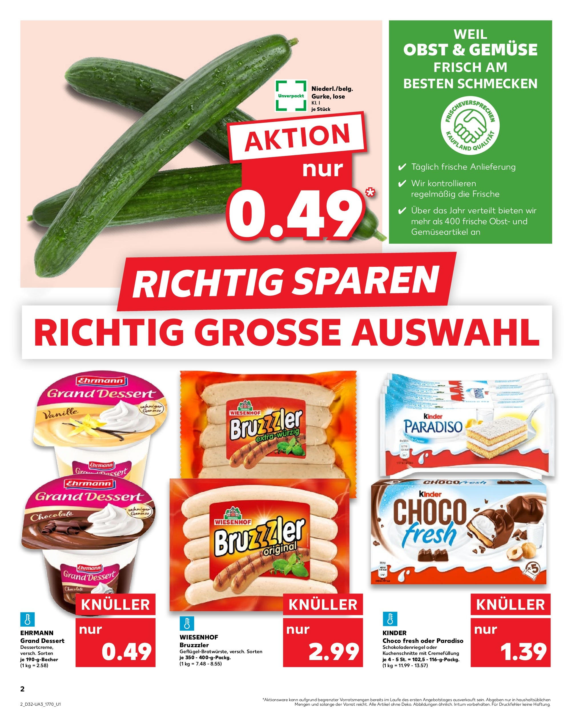 Prospekt Kaufland ab 10.08.2025 » Angebote und Werbung Online | Seite: 15 | Produkte: Ehrmann grand dessert, Gemüse, Obst Prospekt Kaufland ab 10.08.2025 » Angebote Online zum Blättern | Seite: 15 | Produkte: Ehrmann grand dessert, Gemüse, Obst
