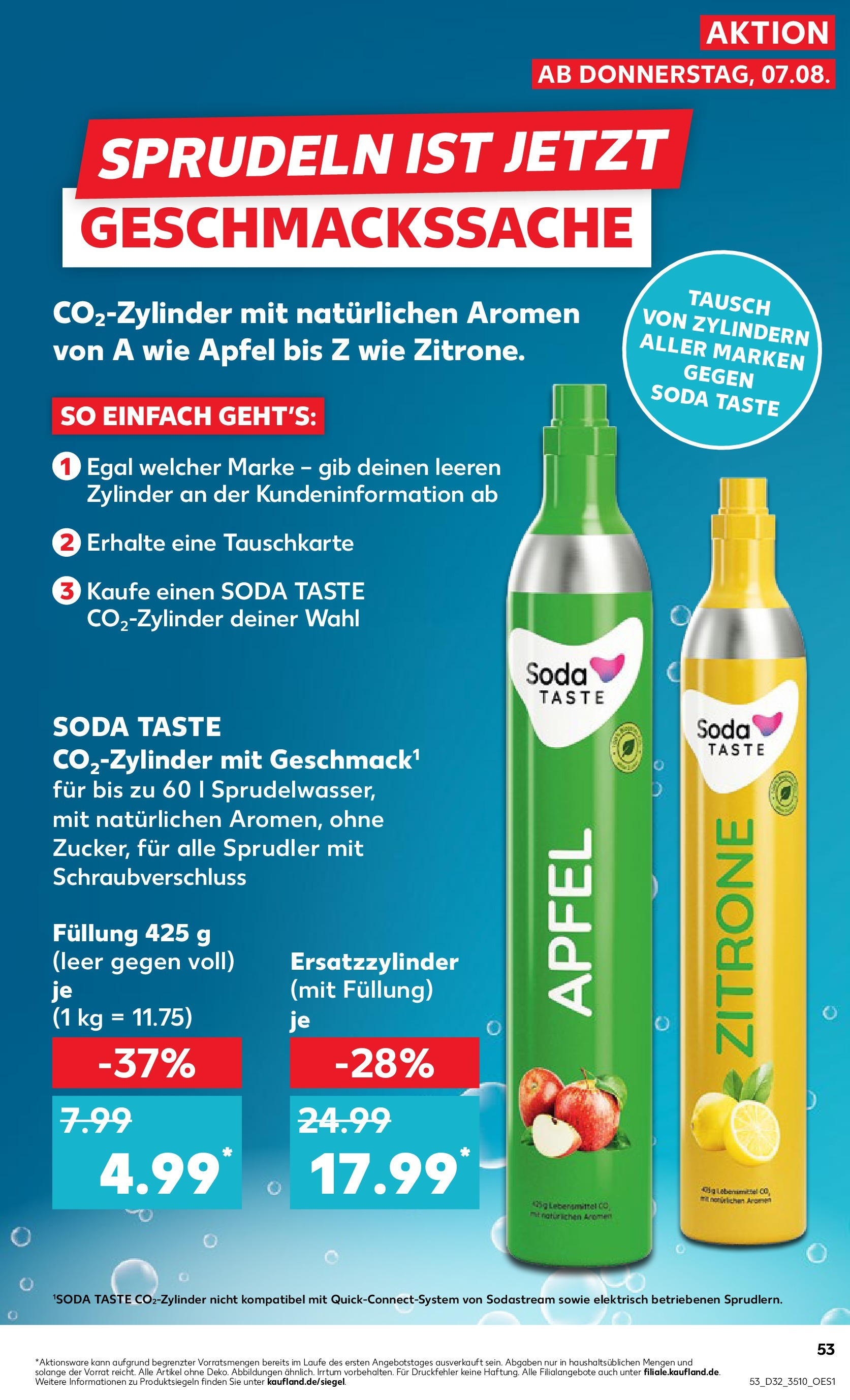 Prospekt Kaufland ab 07.08.2025 » Angebote Online zum Blättern | Seite: 53 | Produkte: Äpfel, Zitrone, Sodastream