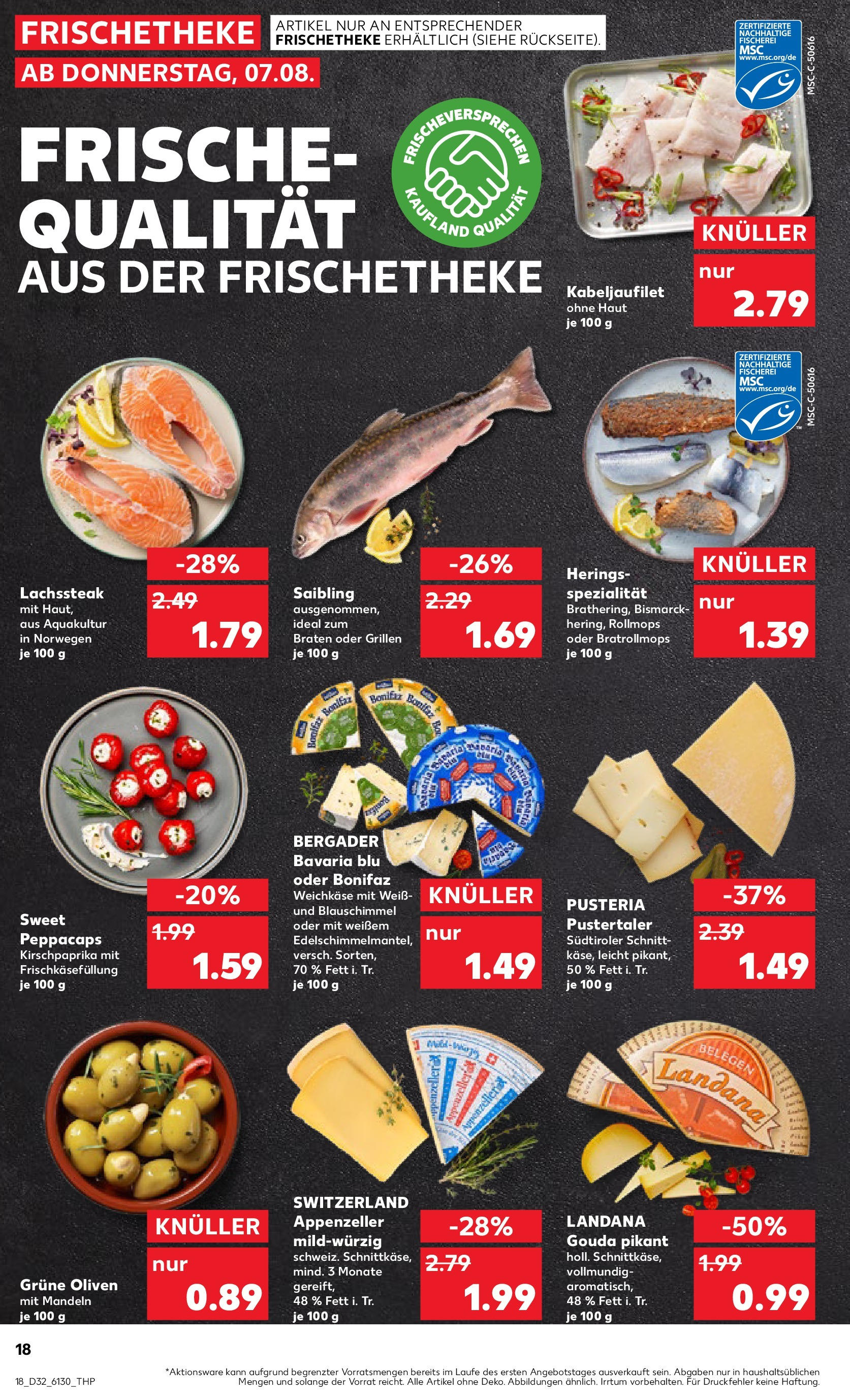 Prospekt Kaufland ab 07.08.2025 » Angebote Online zum Blättern | Seite: 18 | Produkte: Gouda, Mandeln, Steak