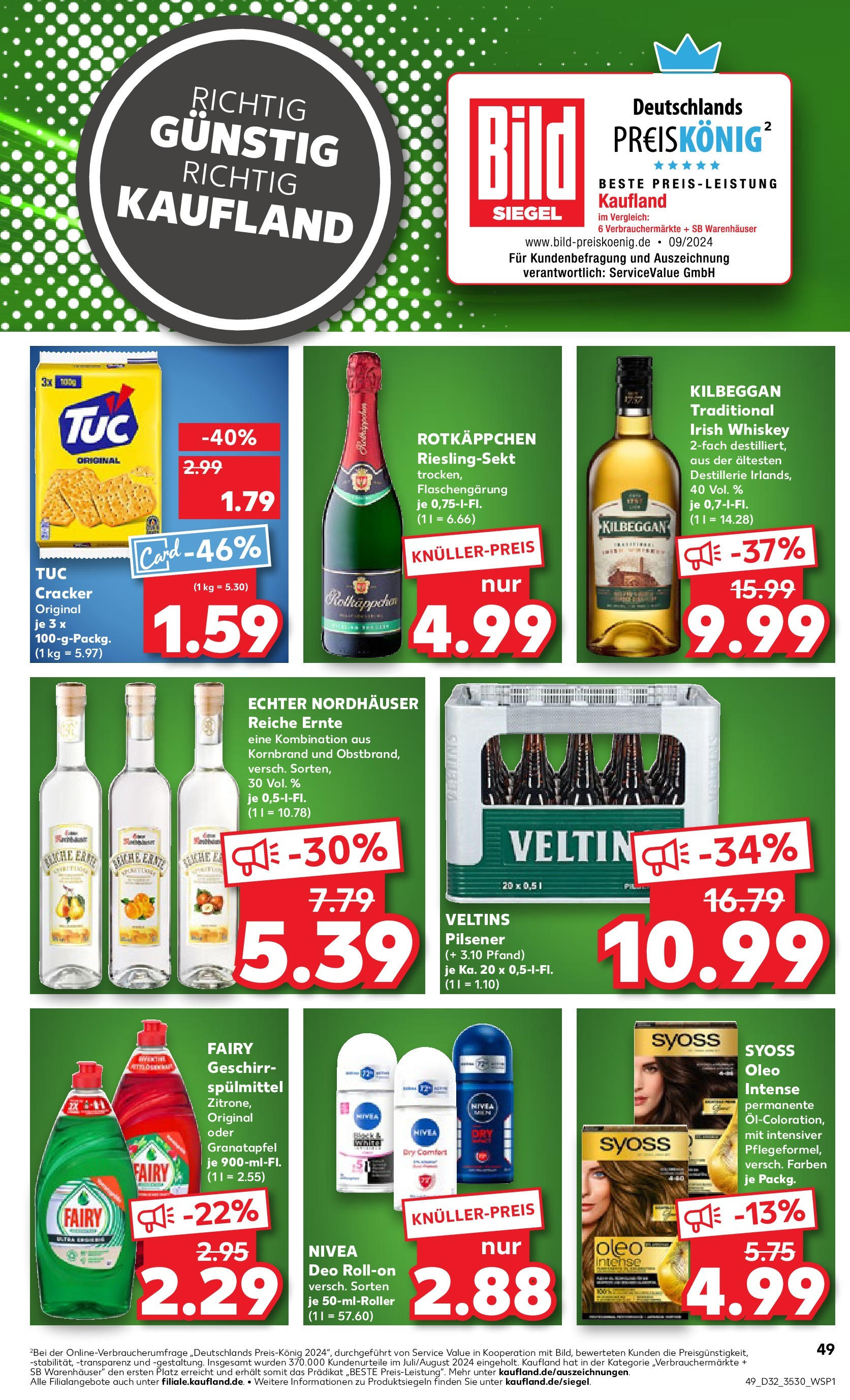Prospekt Kaufland ab 07.08.2025 » Angebote Online zum Blättern | Seite: 49 | Produkte: Granatapfel, Deo Roll-On, Rotkäppchen, Whiskey