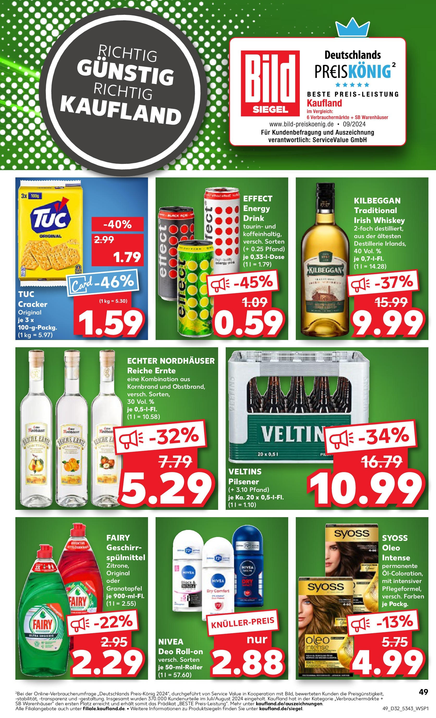 Prospekt Kaufland ab 07.08.2025 » Angebote Online zum Blättern | Seite: 49 | Produkte: Granatapfel, Energy, Deo Roll-On, Whiskey