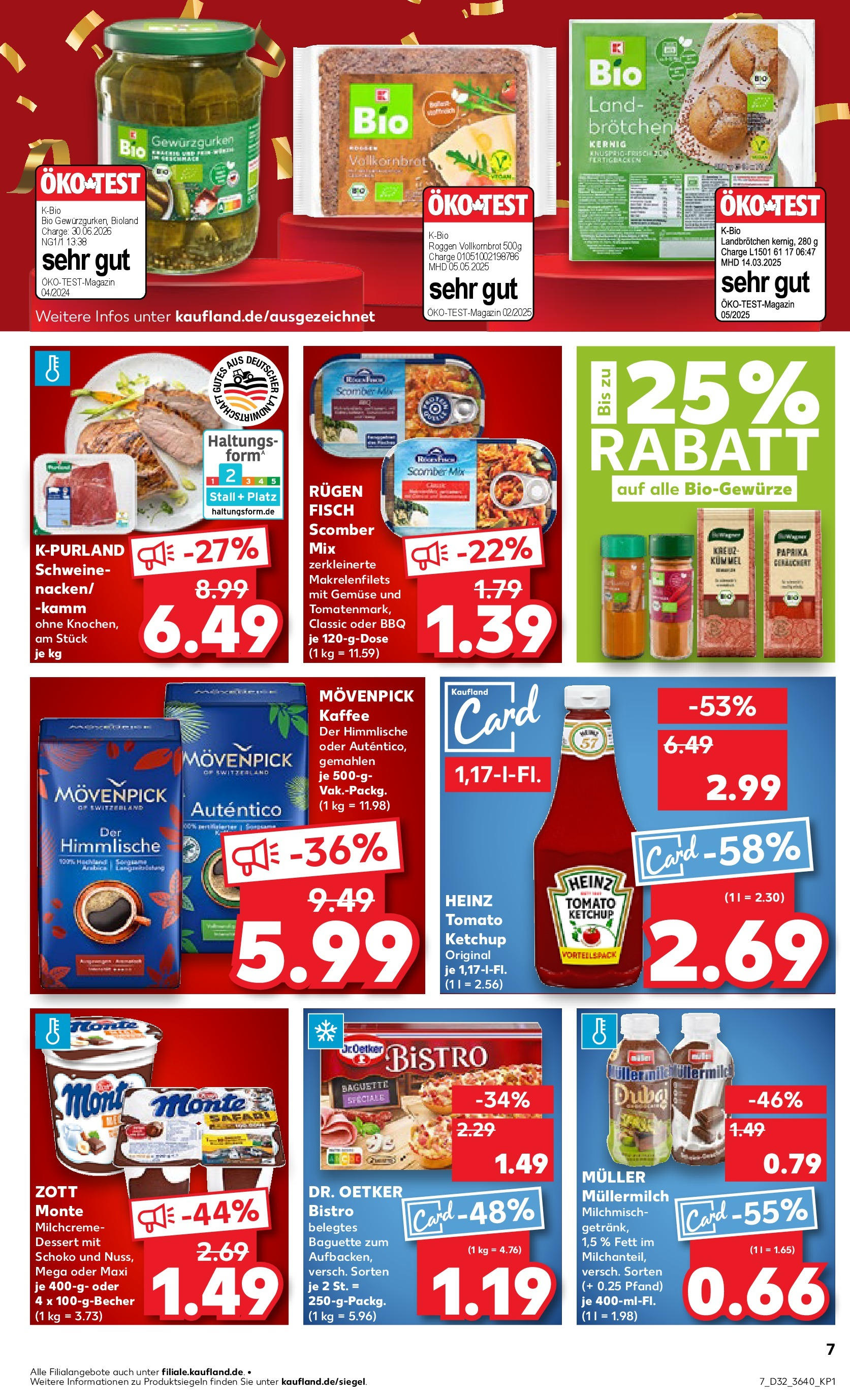 Prospekt Kaufland ab 07.08.2025 » Angebote Online zum Blättern | Seite: 7 | Produkte: Fisch, Müllermilch, Ketchup, Muller mullermilch