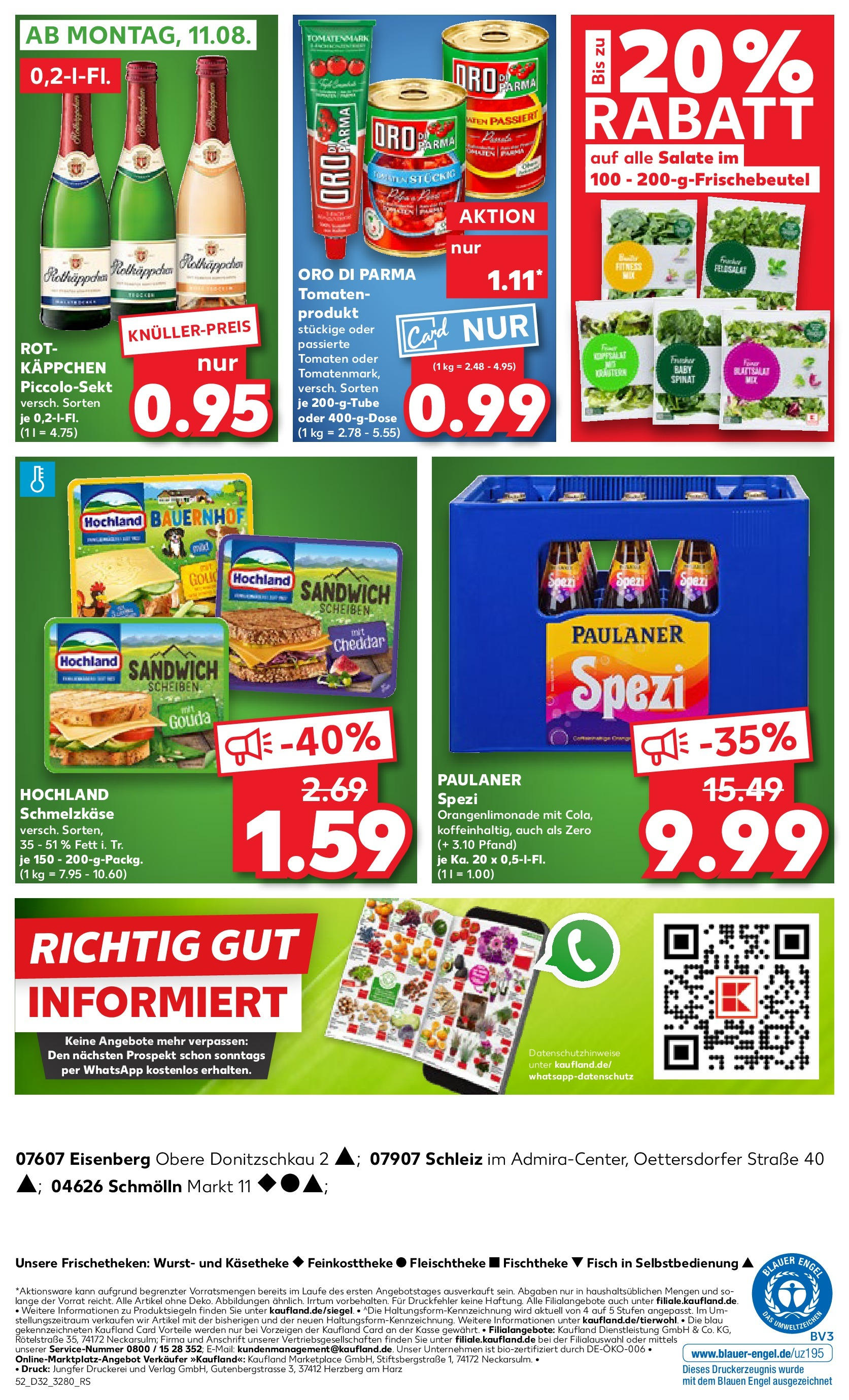 Prospekt Kaufland ab 07.08.2025 » Angebote Online zum Blättern | Seite: 52 | Produkte: Gouda, Oro di parma, Fisch, Wurst