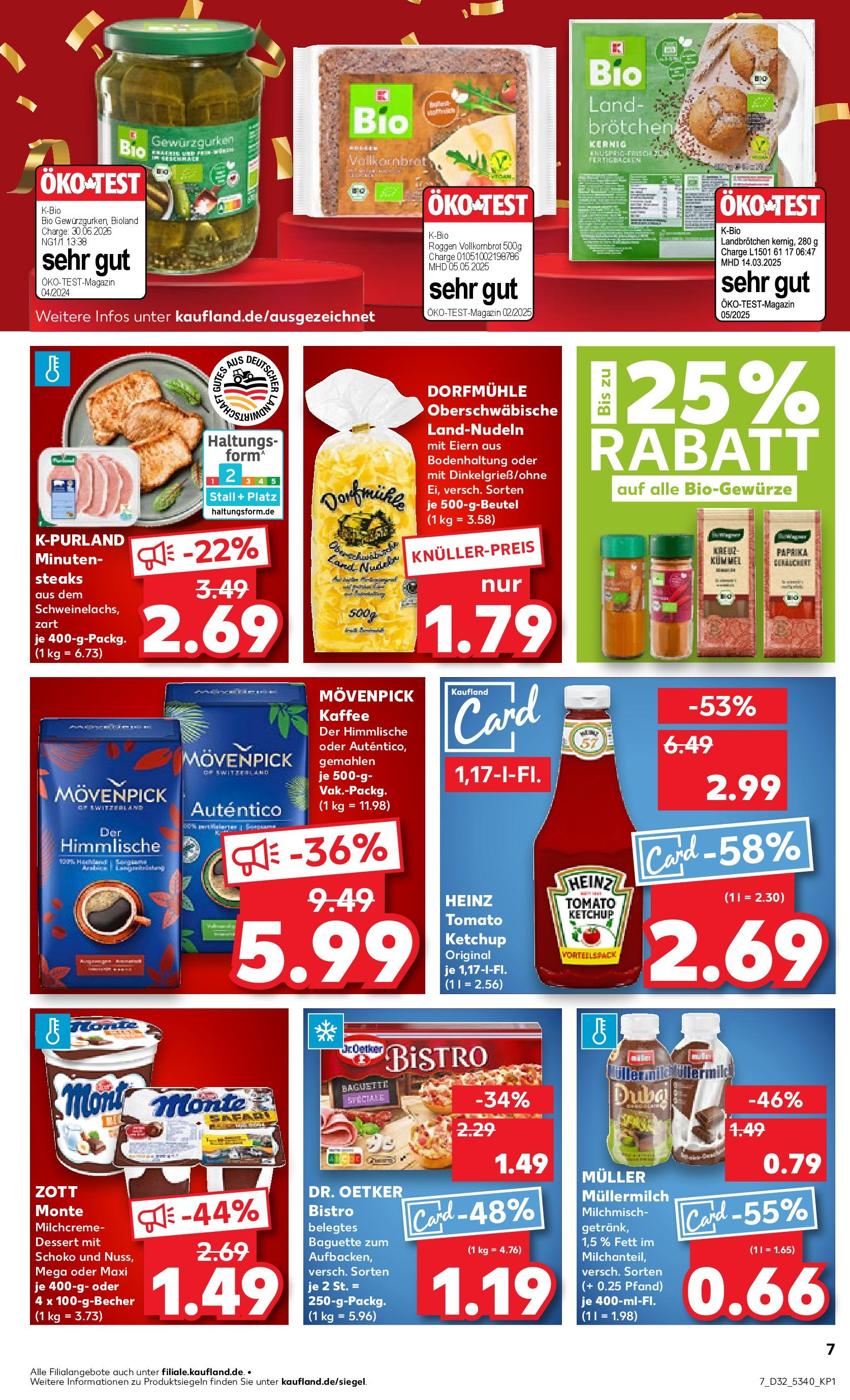 Prospekt Kaufland ab 07.08.2025 » Angebote Online zum Blättern | Seite: 7 | Produkte: Kaffee, Vollkornbrot, Baguette, Ketchup