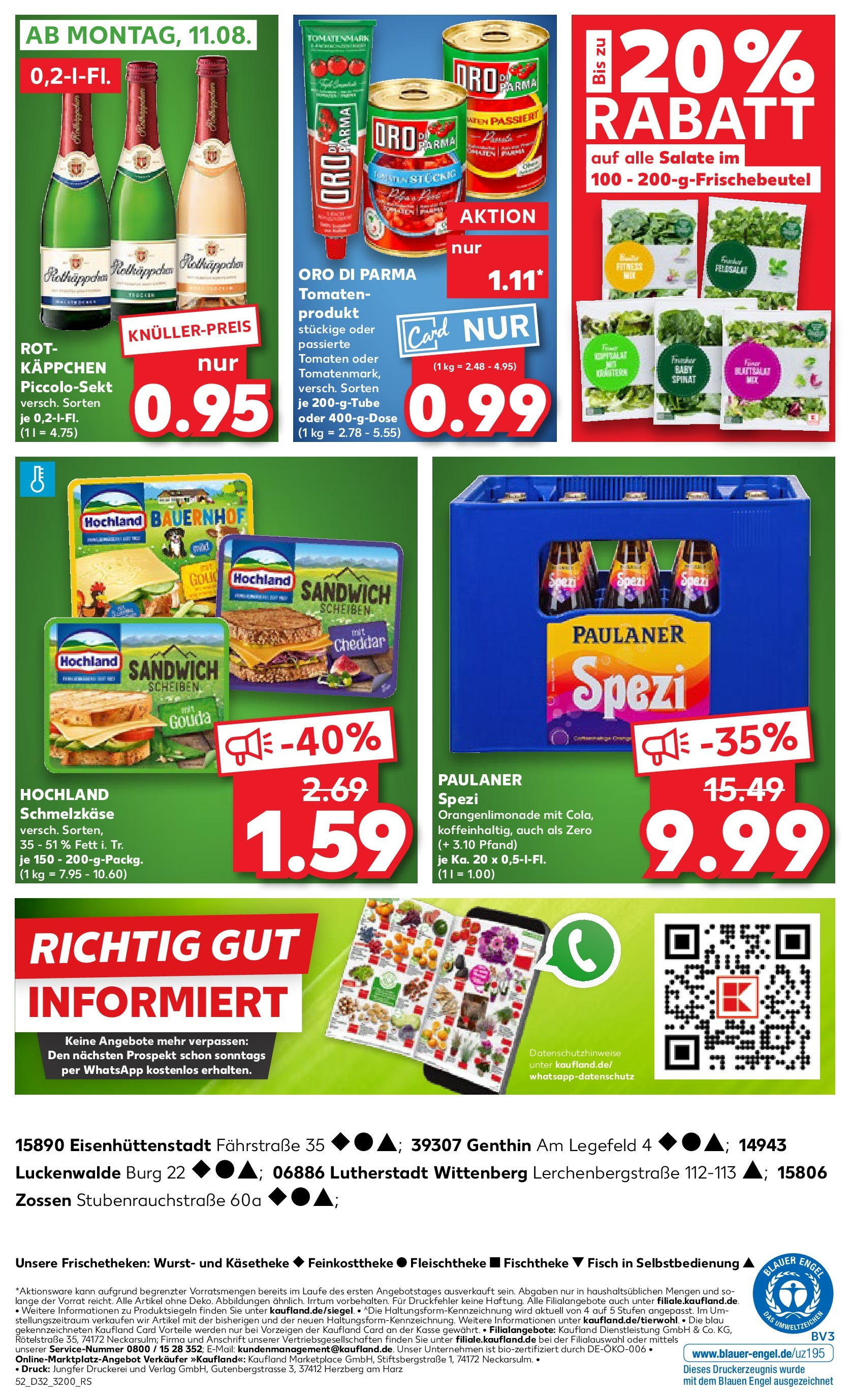Prospekt Kaufland ab 07.08.2025 » Angebote Online zum Blättern | Seite: 52 | Produkte: Paulaner spezi, Gouda, Tomaten, Paulaner