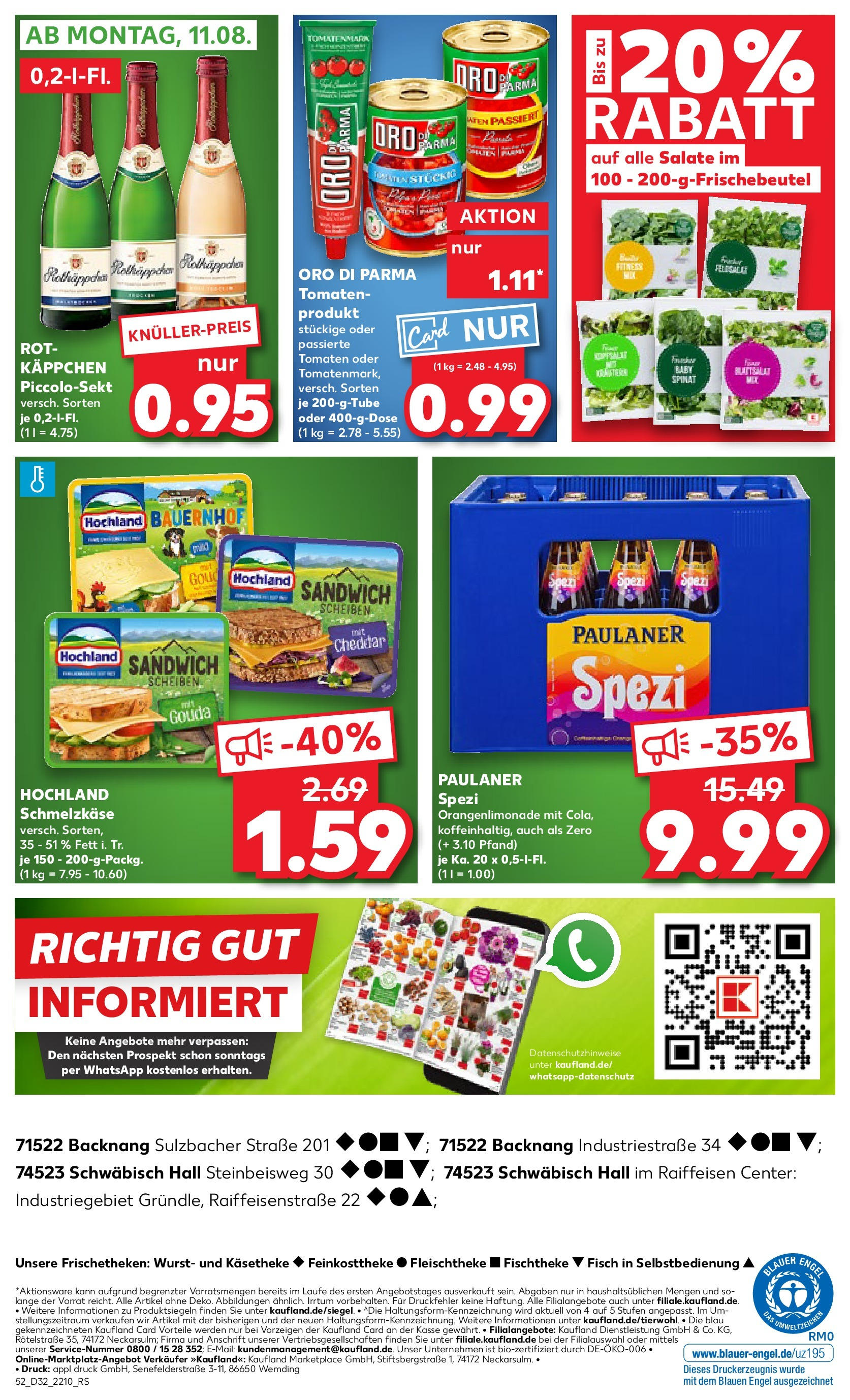 Prospekt Kaufland ab 07.08.2025 » Angebote Online zum Blättern | Seite: 52 | Produkte: Paulaner spezi, Gouda, Tomaten, Paulaner