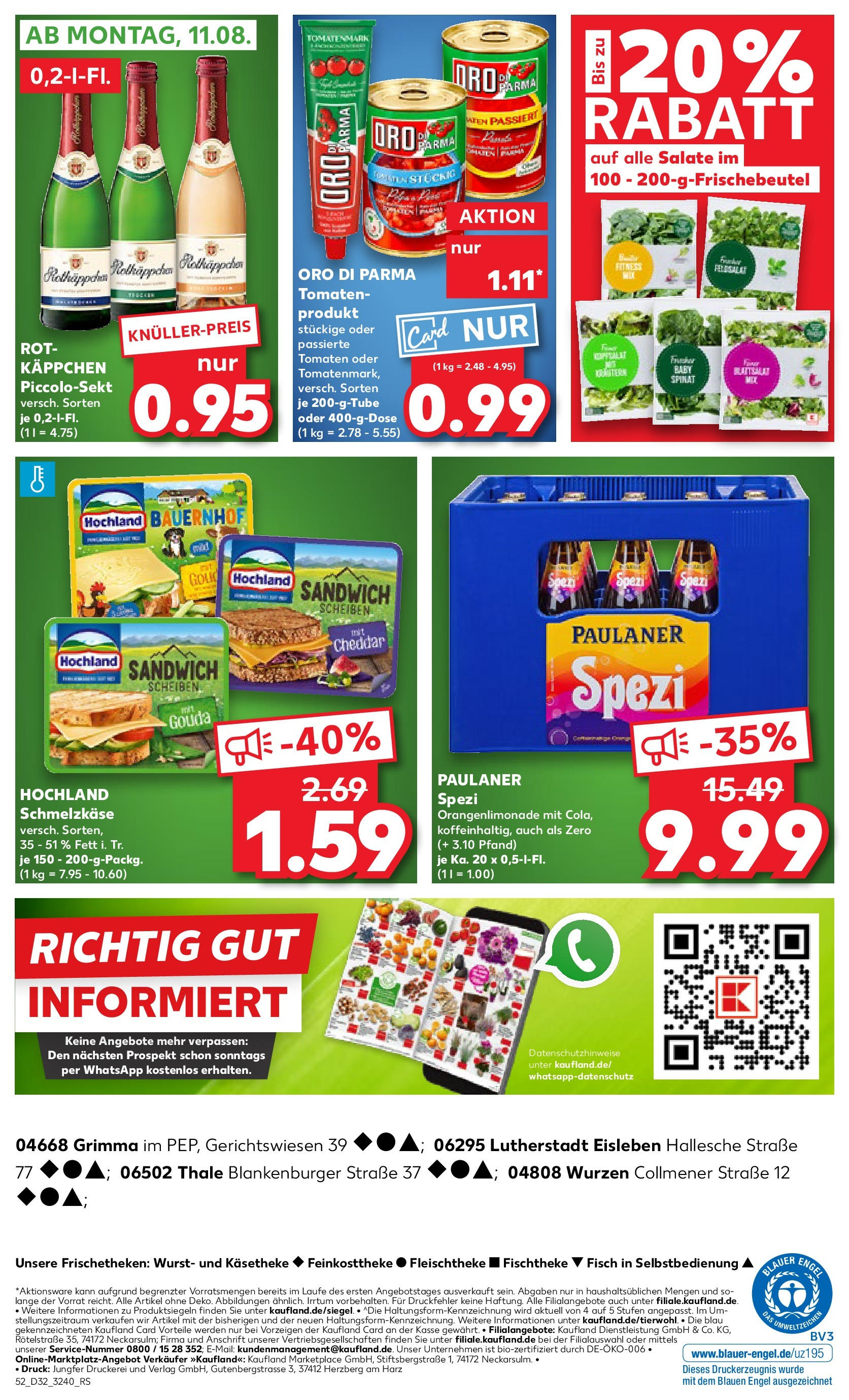 Prospekt Kaufland ab 07.08.2025 » Angebote Online zum Blättern | Seite: 52 | Produkte: Gouda, Tomaten, Oro di parma, Wurst
