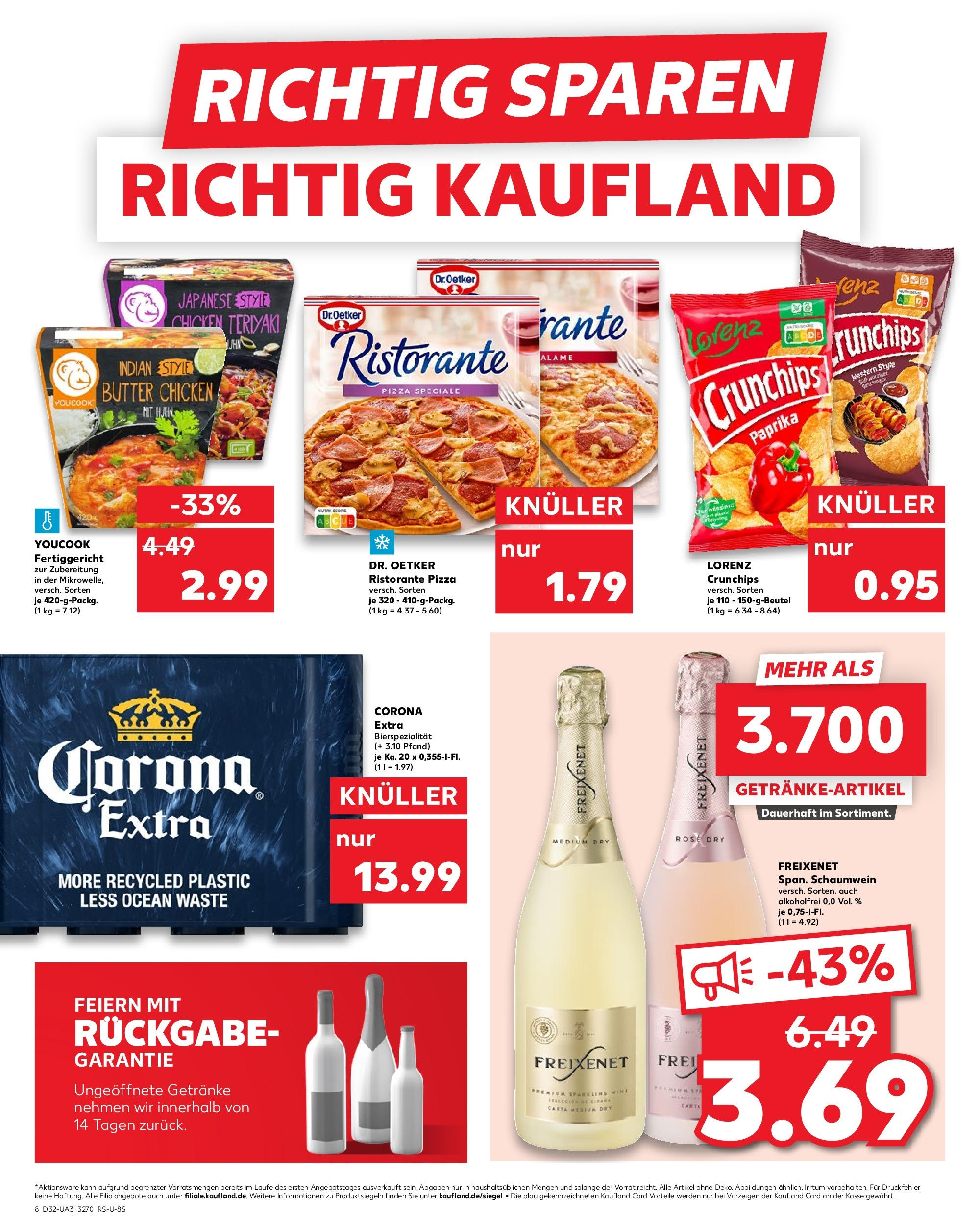 Prospekt Kaufland ab 07.08.2025 » Angebote und Werbung Online | Seite: 8 | Produkte: Butter, Freixenet, Lorenz crunchips, Pizza Prospekt Kaufland ab 07.08.2025 » Angebote Online zum Blättern | Seite: 8 | Produkte: Butter, Freixenet, Lorenz crunchips, Pizza