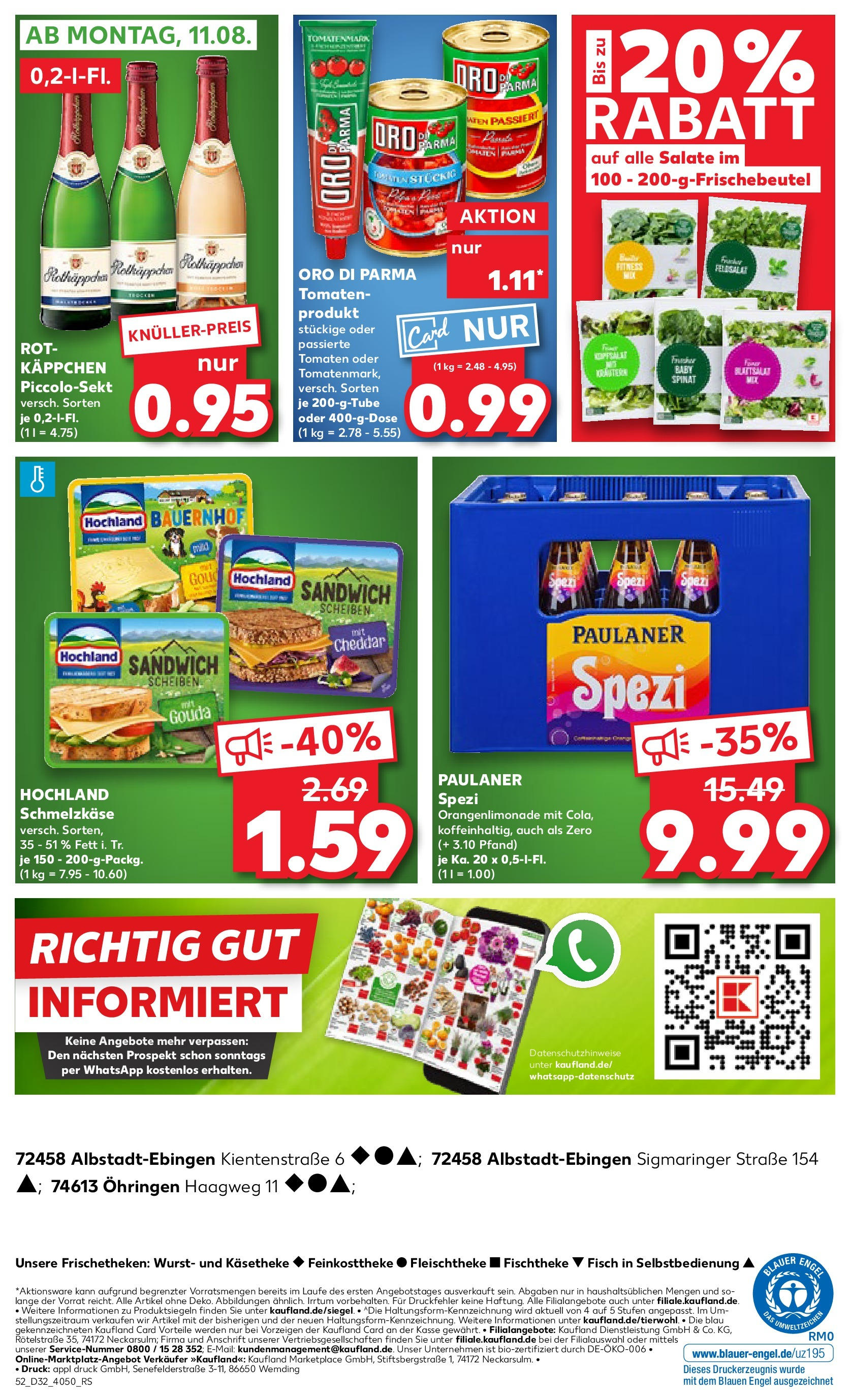 Prospekt Kaufland ab 10.08.2025 » Angebote Online zum Blättern | Seite: 5 | Produkte: Paulaner spezi, Oro di parma, Fisch, Rotkäppchen