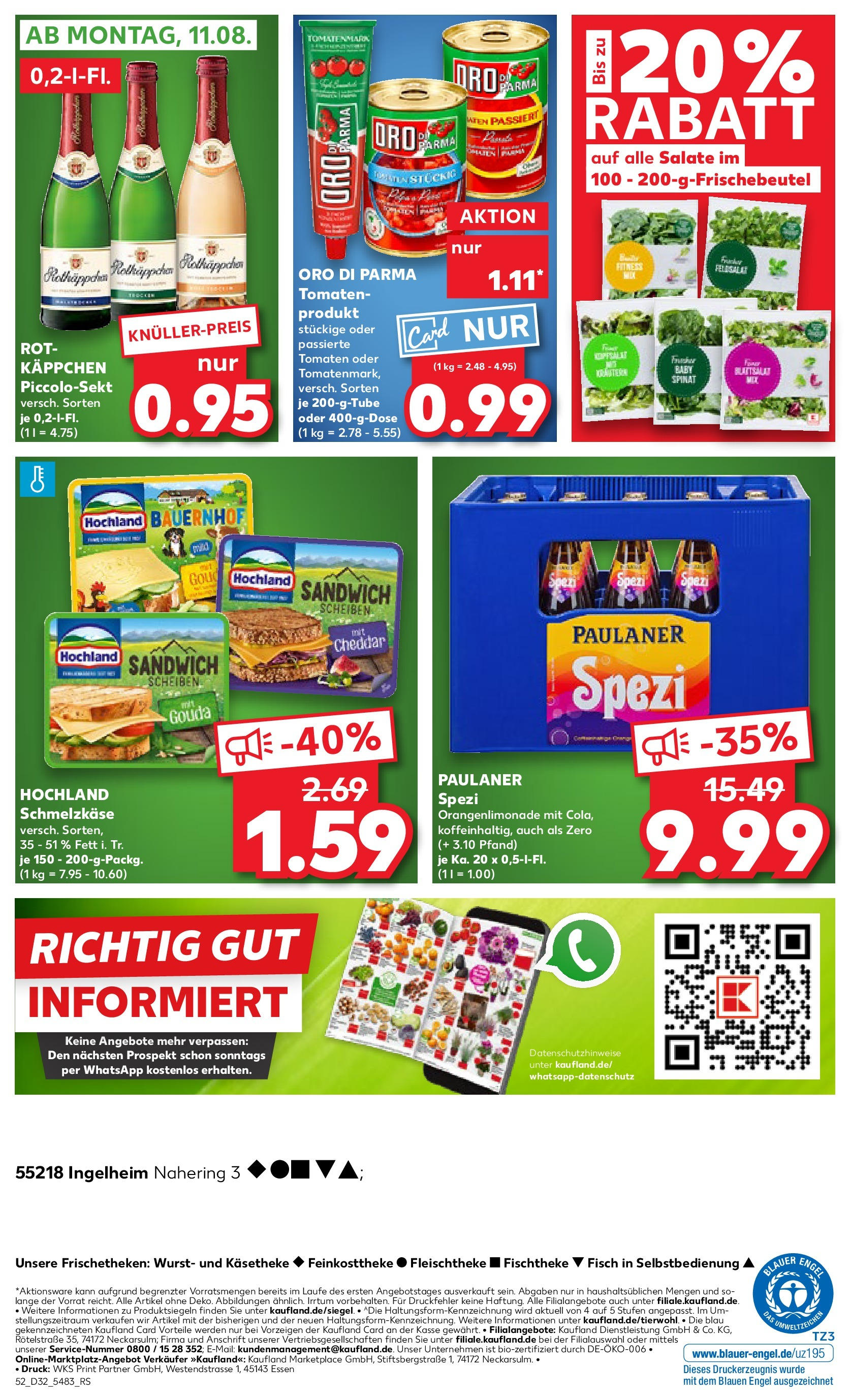 Prospekt Kaufland ab 07.08.2025 » Angebote Online zum Blättern | Seite: 52 | Produkte: Paulaner spezi, Gouda, Tomaten, Paulaner