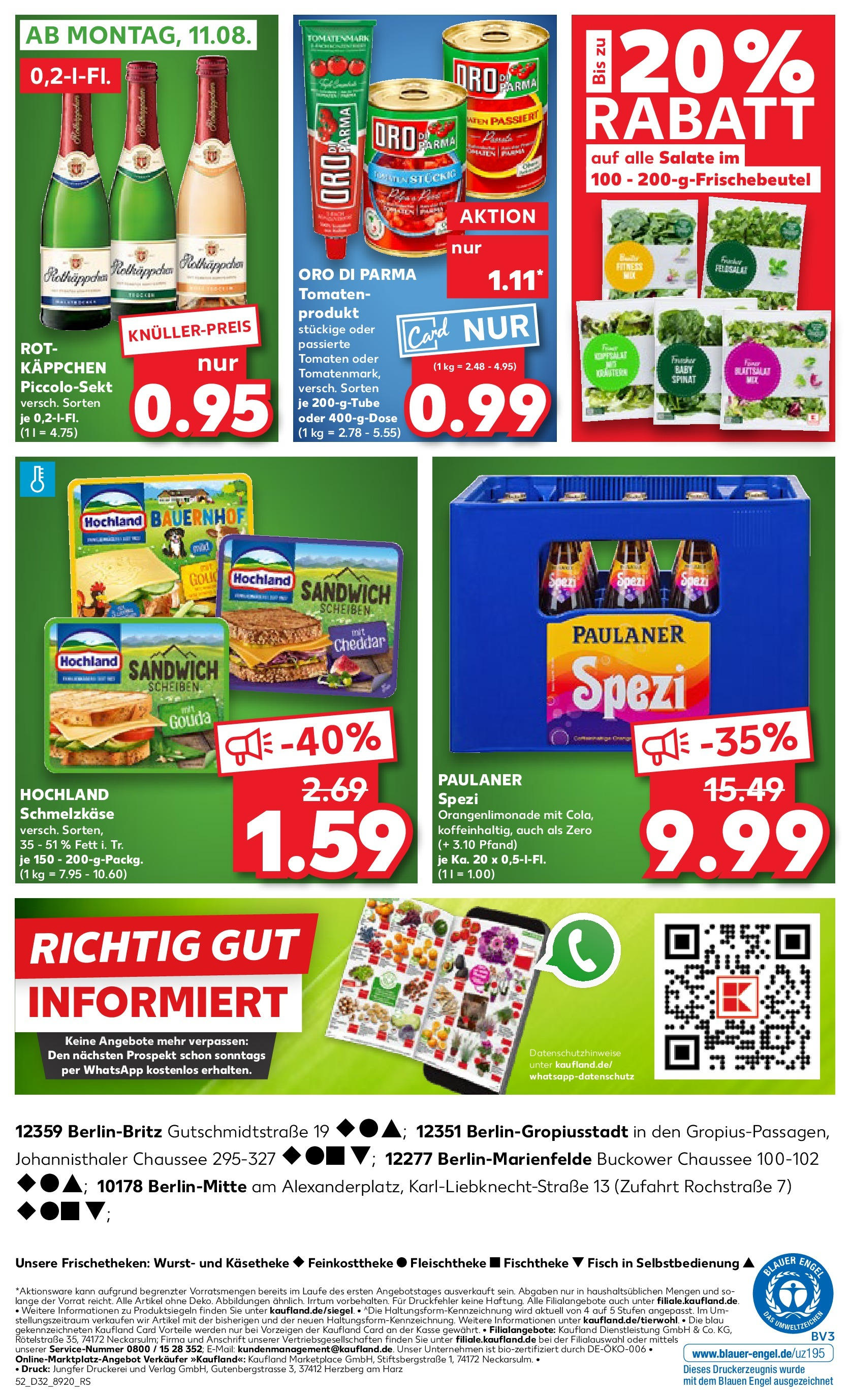 Prospekt Kaufland ab 07.08.2025 » Angebote Online zum Blättern | Seite: 52 | Produkte: Paulaner spezi, Gouda, Tomaten, Wurst