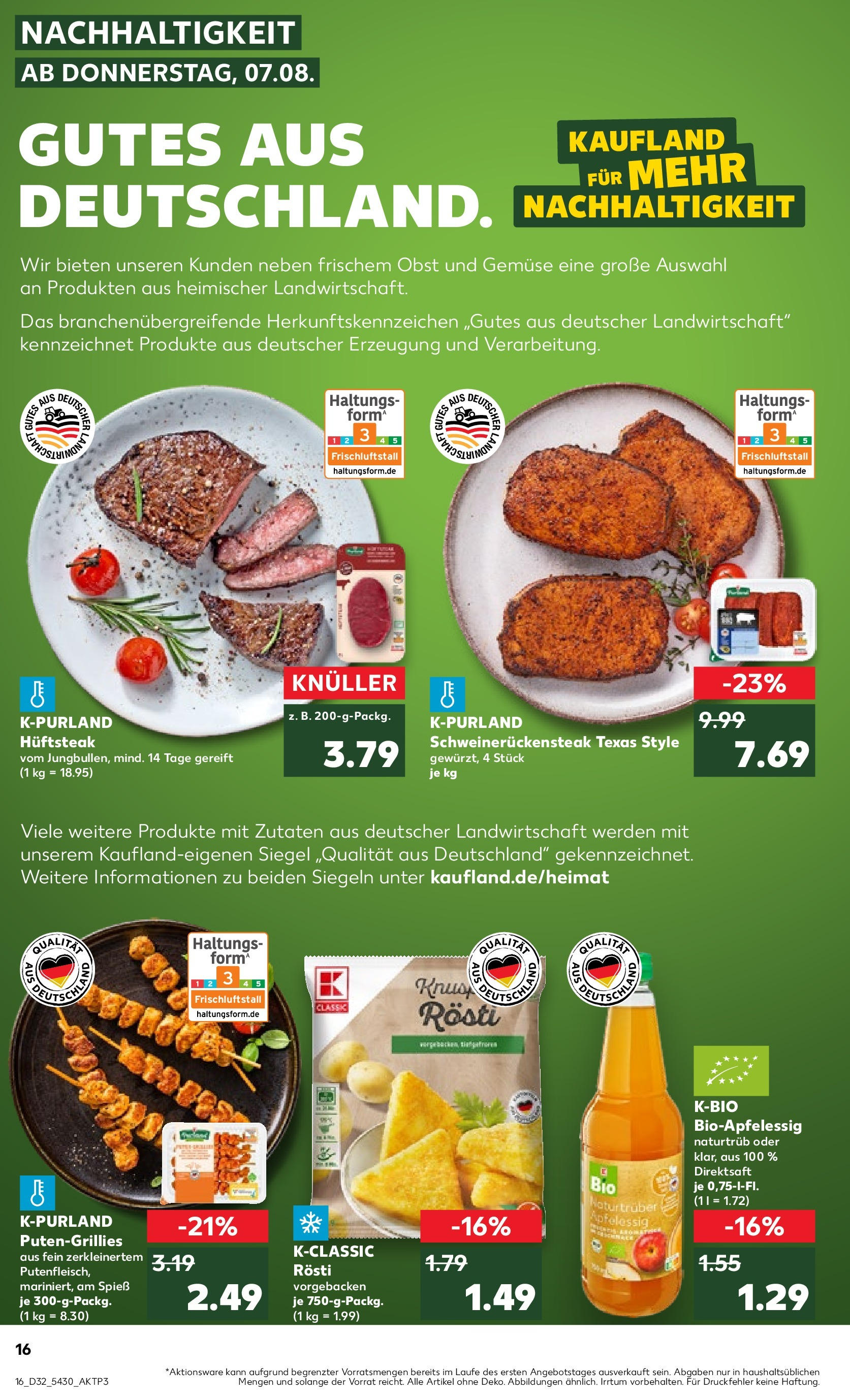 Prospekt Kaufland ab 10.08.2025 » Angebote und Werbung Online | Seite: 37 | Produkte: Apple, Gemüse, Obst, Steak Prospekt Kaufland ab 10.08.2025 » Angebote Online zum Blättern | Seite: 37 | Produkte: Apple, Gemüse, Obst, Steak
