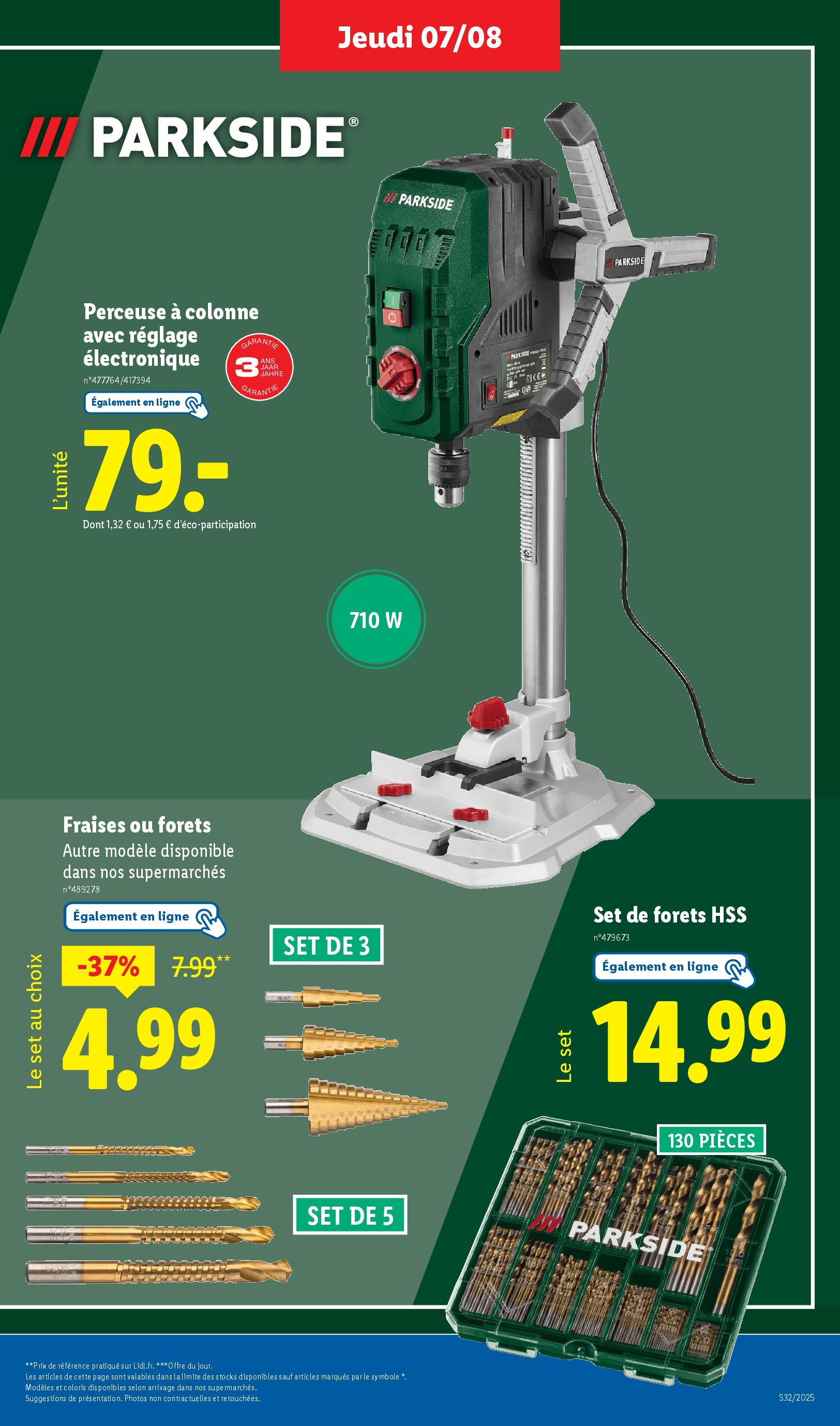 Catalogue LIDL du 06/08/2025 | Promo prospectus en ligne | Page: 35 | Produits: Perceuse, Fraises Catalogue LIDL du 06/08/2025 | Promo prospectus en ligne | Page: 35 | Produits: Perceuse, Fraises