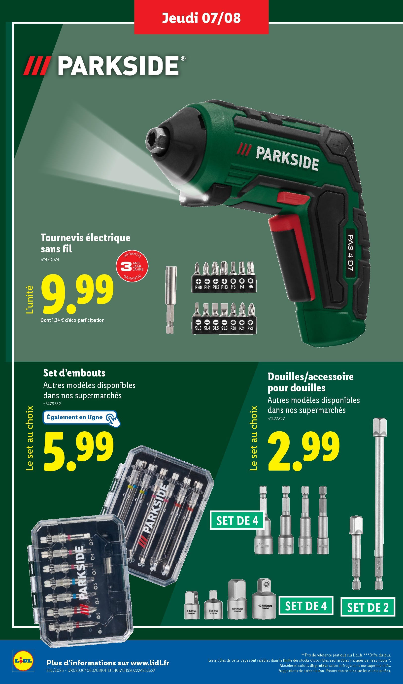Catalogue LIDL du 06/08/2025 | Promo prospectus en ligne | Page: 36 | Produits: Tournevis Catalogue LIDL du 06/08/2025 | Promo prospectus en ligne | Page: 36 | Produits: Tournevis