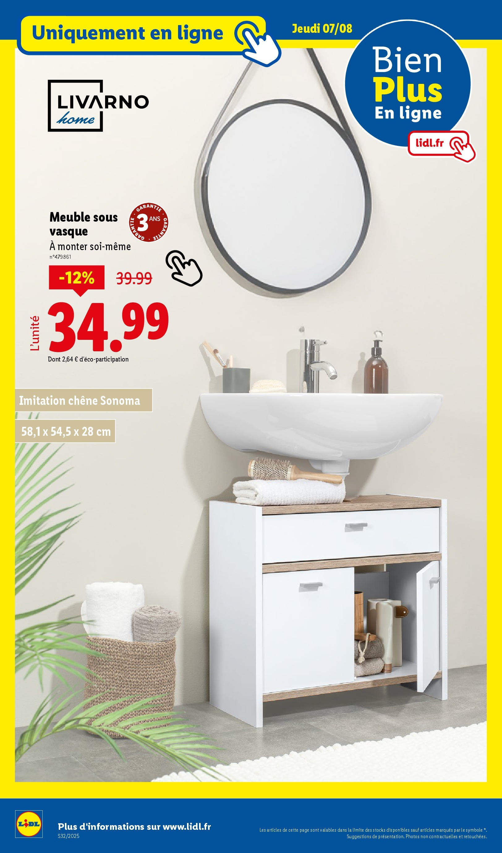 Catalogue LIDL du 06/08/2025 | Promo prospectus en ligne | Page: 48 | Produits: Meuble Catalogue LIDL du 06/08/2025 | Promo prospectus en ligne | Page: 48 | Produits: Meuble