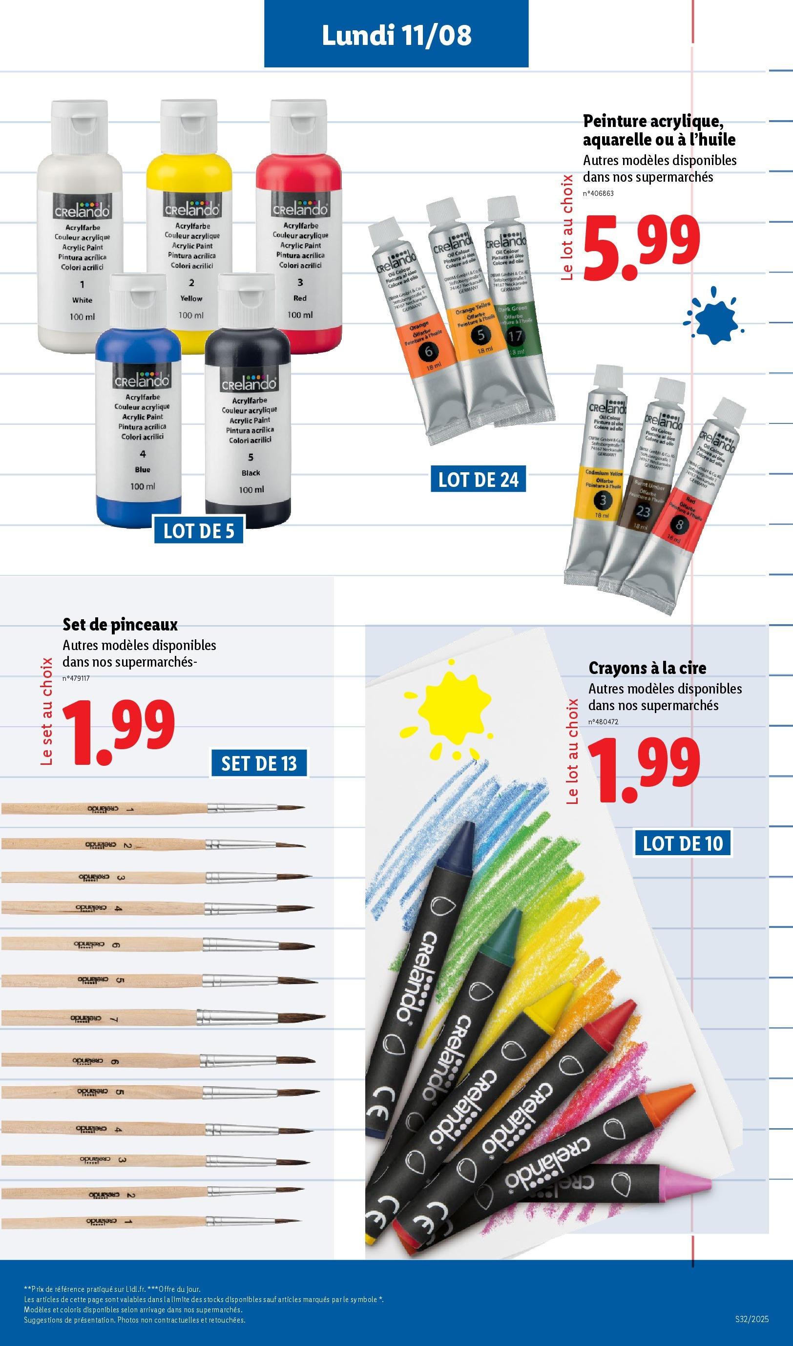 Catalogue LIDL du 06/08/2025 | Promo prospectus en ligne | Page: 55 | Produits: Cire, Peinture à l'huile, Orange Catalogue LIDL du 06/08/2025 | Promo prospectus en ligne | Page: 55 | Produits: Cire, Peinture à l'huile, Orange