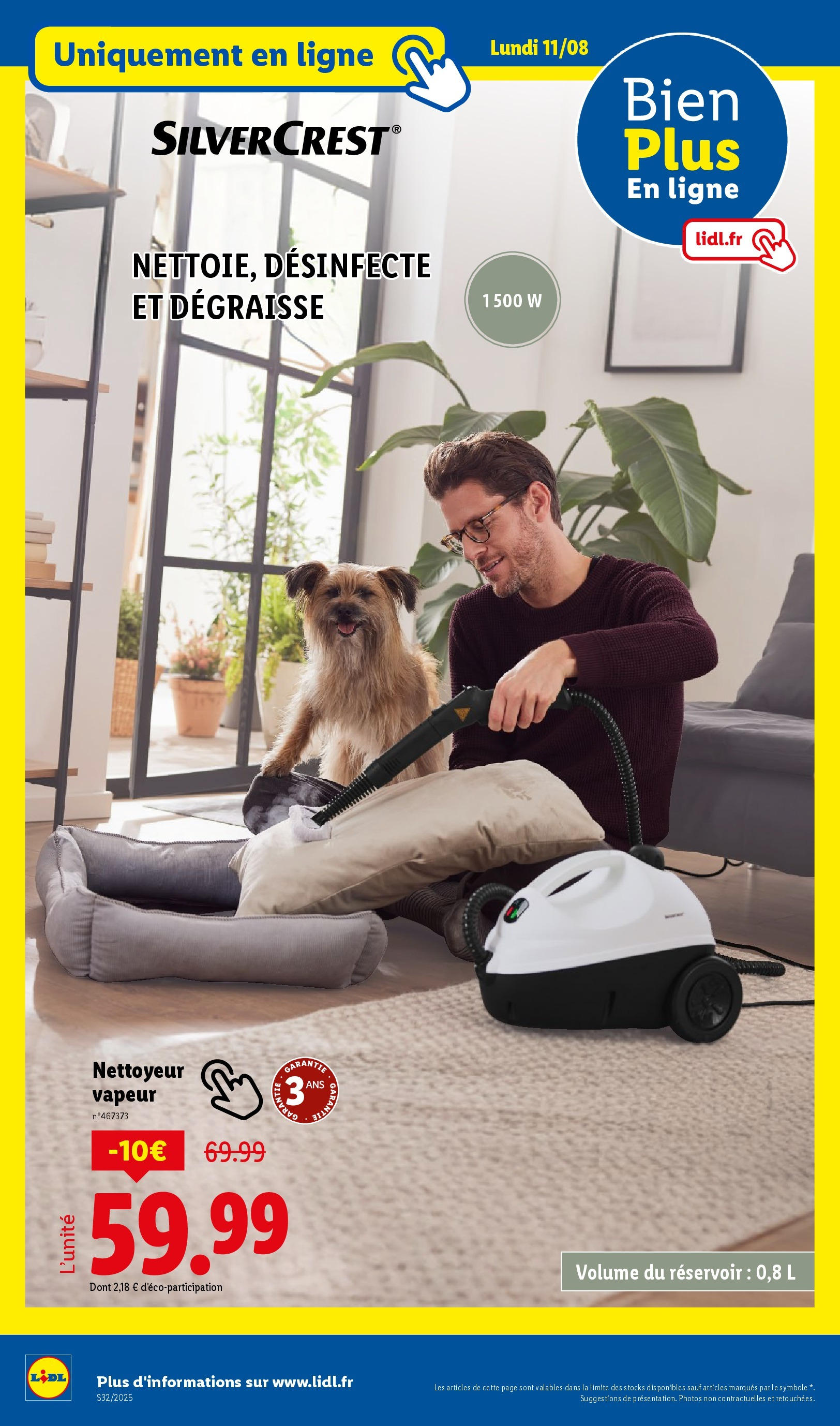Catalogue LIDL du 06/08/2025 | Promo prospectus en ligne | Page: 68 | Produits: Nettoyeur vapeur Catalogue LIDL du 06/08/2025 | Promo prospectus en ligne | Page: 68 | Produits: Nettoyeur vapeur