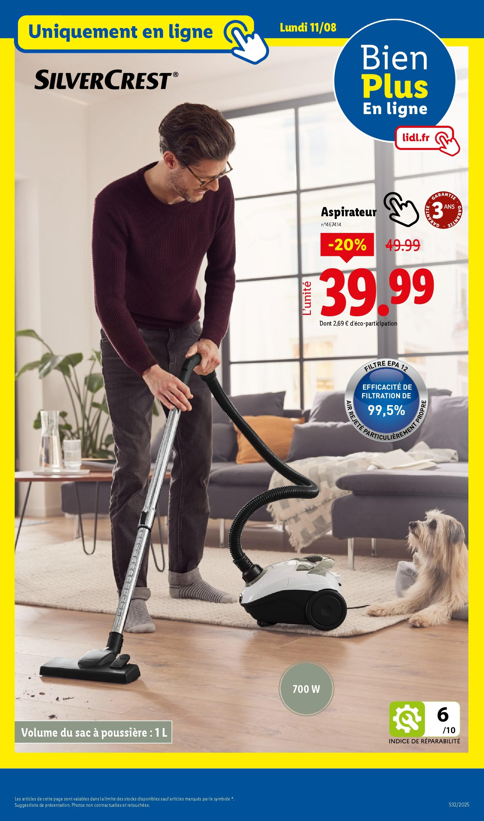 Catalogue LIDL du 06/08/2025 | Promo prospectus en ligne | Page: 69 | Produits: Filtre, Sac, Aspirateur Catalogue LIDL du 06/08/2025 | Promo prospectus en ligne | Page: 69 | Produits: Filtre, Sac, Aspirateur