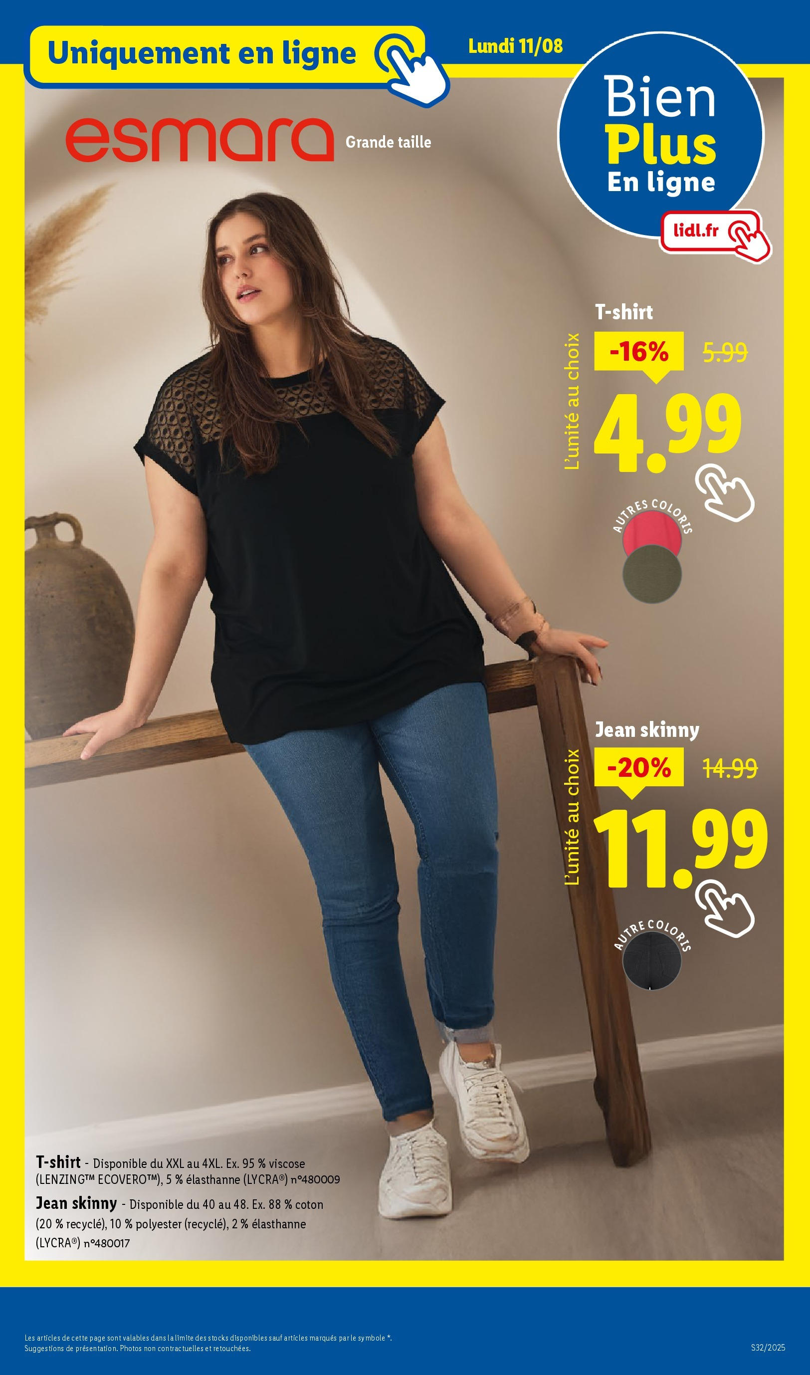 Catalogue LIDL du 06/08/2025 | Promo prospectus en ligne | Page: 71 | Produits: Coton, T-shirt Catalogue LIDL du 06/08/2025 | Promo prospectus en ligne | Page: 71 | Produits: Coton, T-shirt