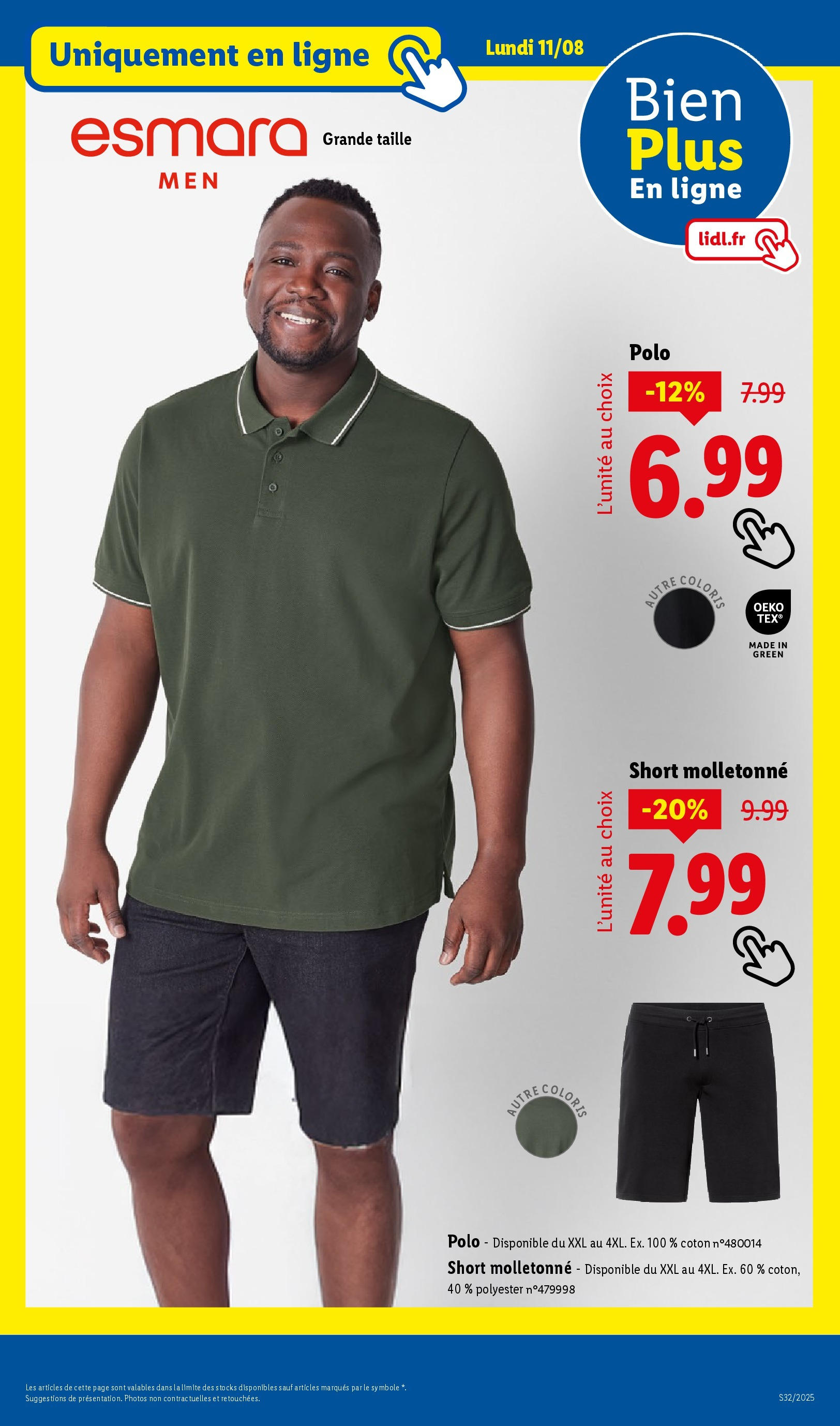 Catalogue LIDL du 06/08/2025 | Promo prospectus en ligne | Page: 73 | Produits: Polo, Coton Catalogue LIDL du 06/08/2025 | Promo prospectus en ligne | Page: 73 | Produits: Polo, Coton