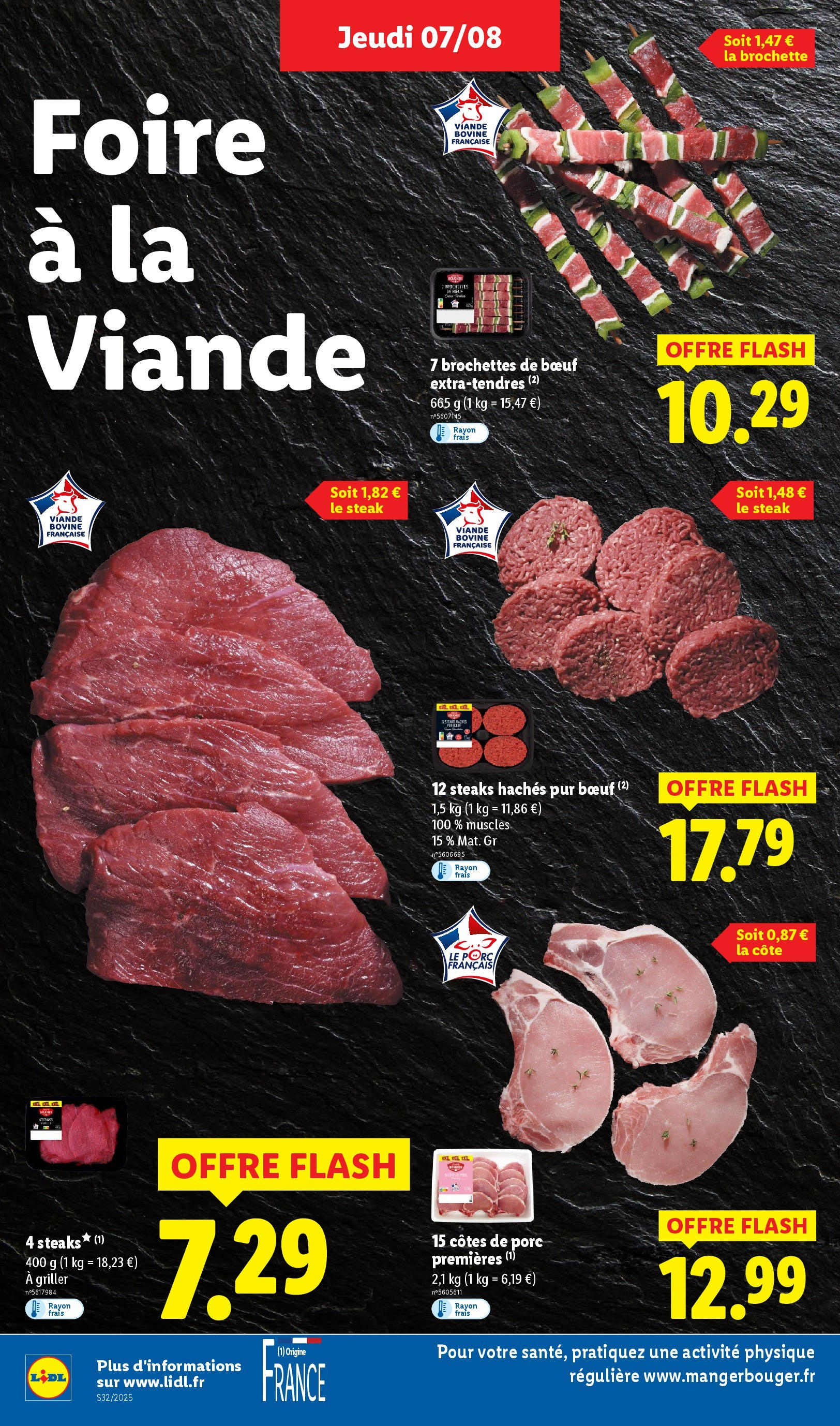 Catalogue LIDL du 06/08/2025 | Promo prospectus en ligne | Page: 6 | Produits: Viande, Ribs, Porc, Viande bovine Catalogue LIDL du 06/08/2025 | Promo prospectus en ligne | Page: 6 | Produits: Viande, Ribs, Porc, Viande bovine