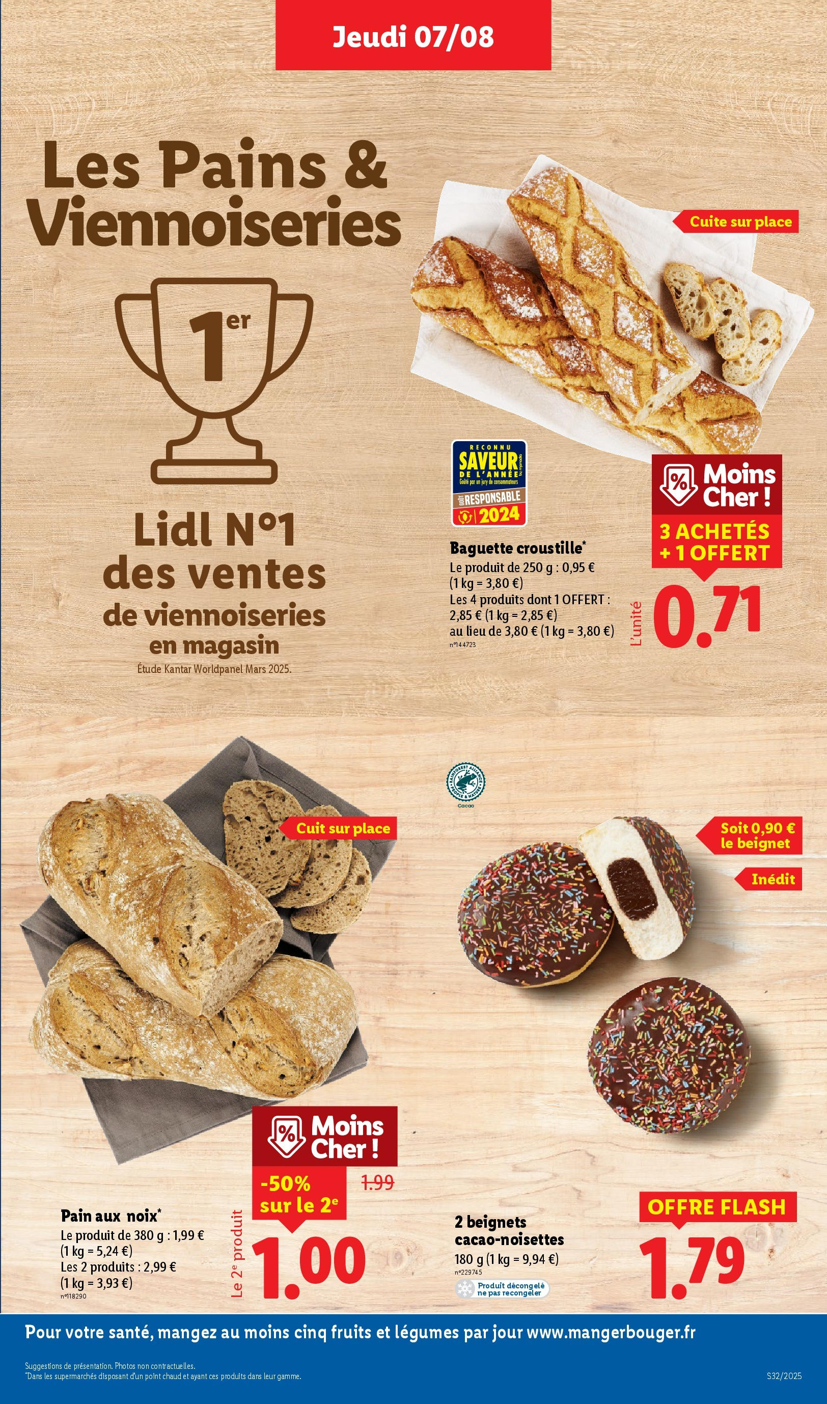 Catalogue LIDL du 06/08/2025 | Promo prospectus en ligne | Page: 9 | Produits: Viennoiseries, Pain Catalogue LIDL du 06/08/2025 | Promo prospectus en ligne | Page: 9 | Produits: Viennoiseries, Pain