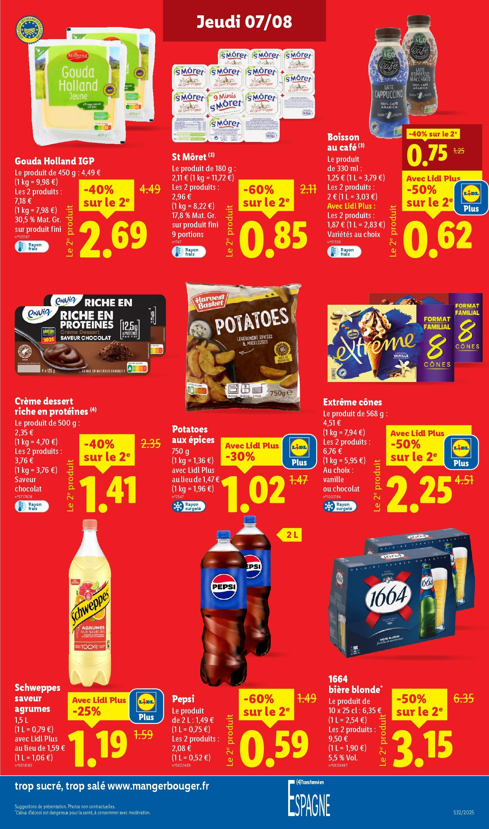Catalogue LIDL du 06/08/2025 | Promo prospectus en ligne | Page: 13 | Produits: Café, Chocolat, Gouda, Crème Catalogue LIDL du 06/08/2025 | Promo prospectus en ligne | Page: 13 | Produits: Café, Chocolat, Gouda, Crème