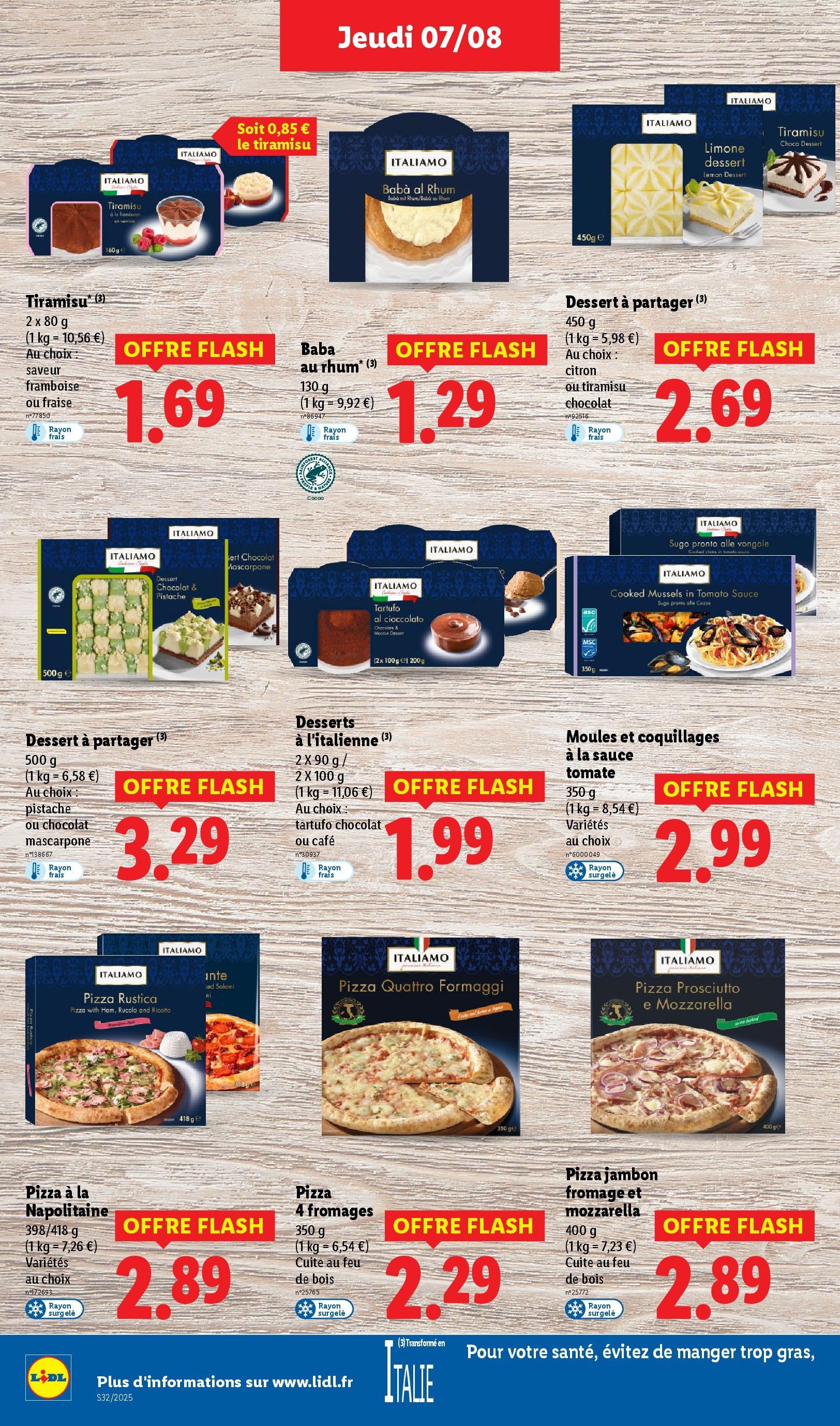 Catalogue LIDL du 06/08/2025 | Promo prospectus en ligne | Page: 22 | Produits: Citron, Fraise, Chocolat, Pizza Catalogue LIDL du 06/08/2025 | Promo prospectus en ligne | Page: 22 | Produits: Citron, Fraise, Chocolat, Pizza