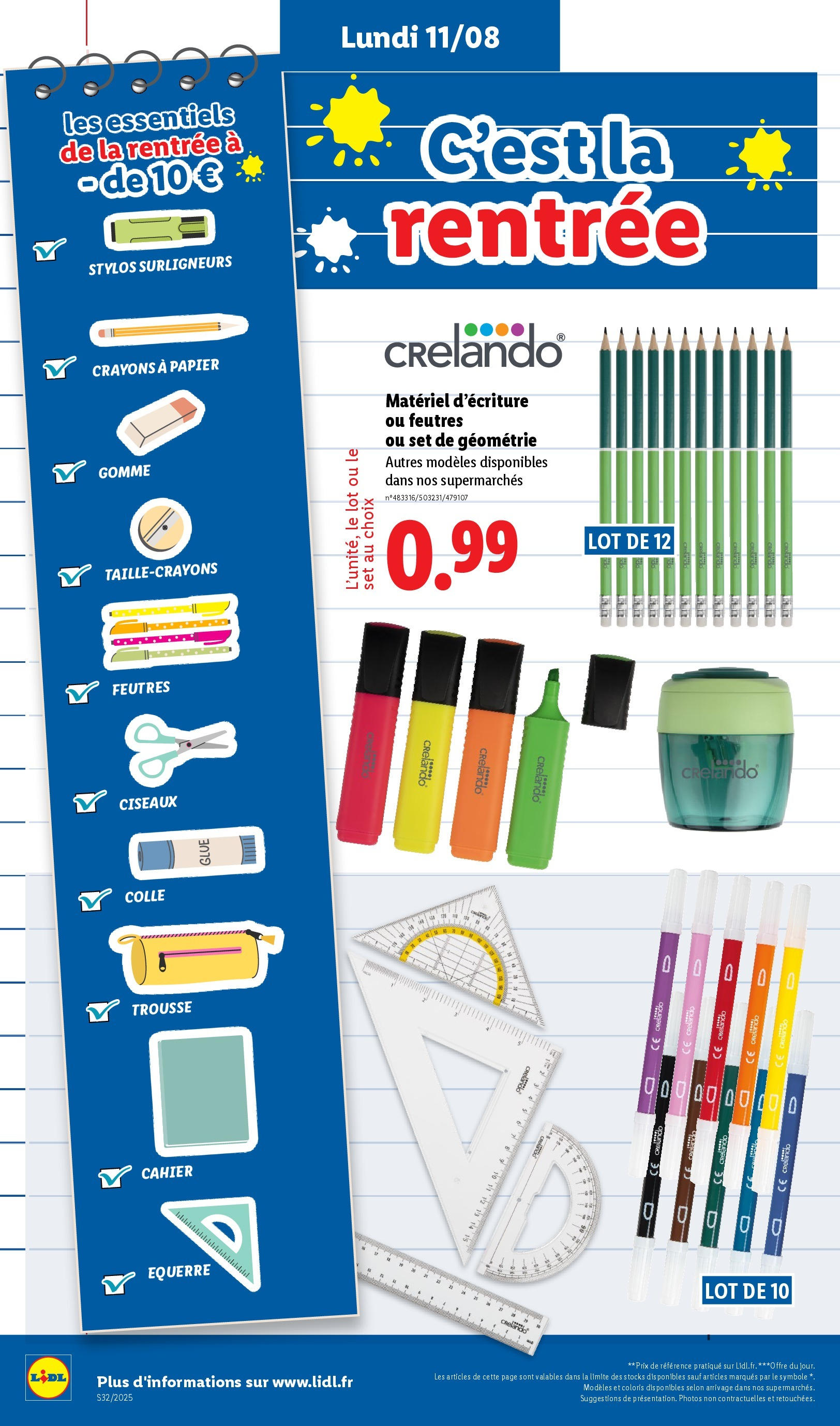 Catalogue LIDL du 06/08/2025 | Promo prospectus en ligne | Page: 64 | Produits: Colle, Ciseaux Catalogue LIDL du 06/08/2025 | Promo prospectus en ligne | Page: 64 | Produits: Colle, Ciseaux