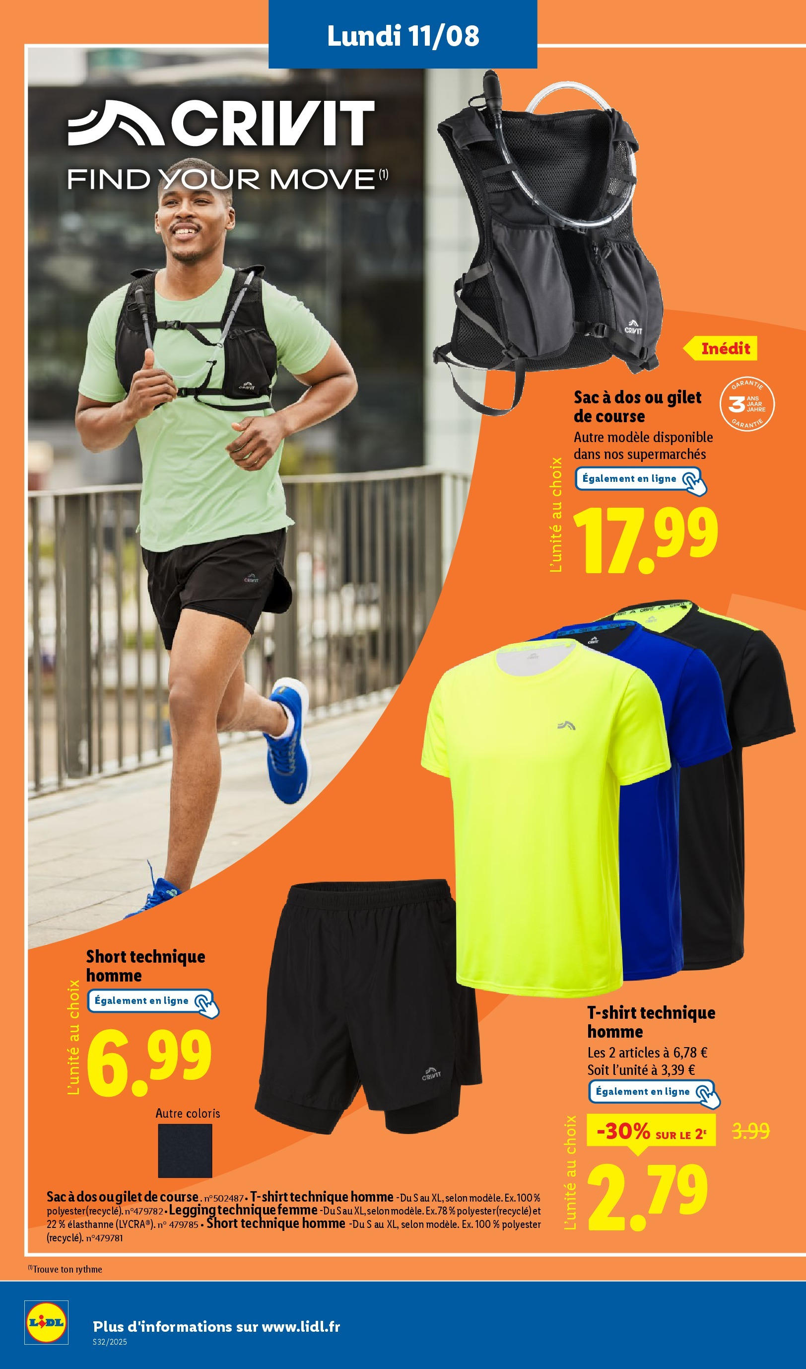Catalogue LIDL du 06/08/2025 | Promo prospectus en ligne | Page: 66 | Produits: Sac, Gilet, Shorts, Sac à dos Catalogue LIDL du 06/08/2025 | Promo prospectus en ligne | Page: 66 | Produits: Sac, Gilet, Shorts, Sac à dos