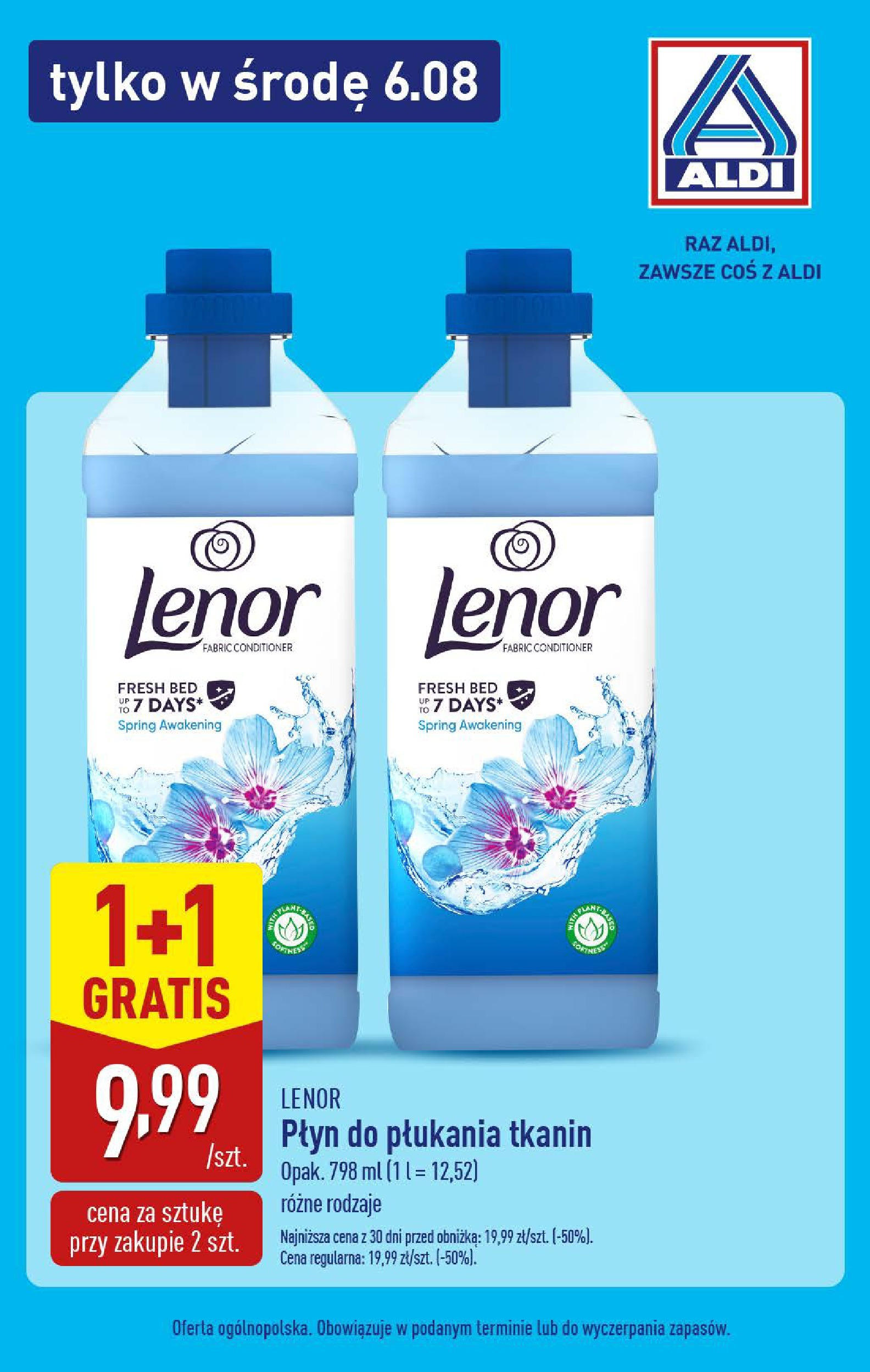 Aldi - Aldi Ulotka SUper Środa do 6.08 od 05.08.2025 - Ulotka PDF, promocje | Strona: 2 | Produkty: Płyn do płukania tkanin, Lenor płyn do płukania