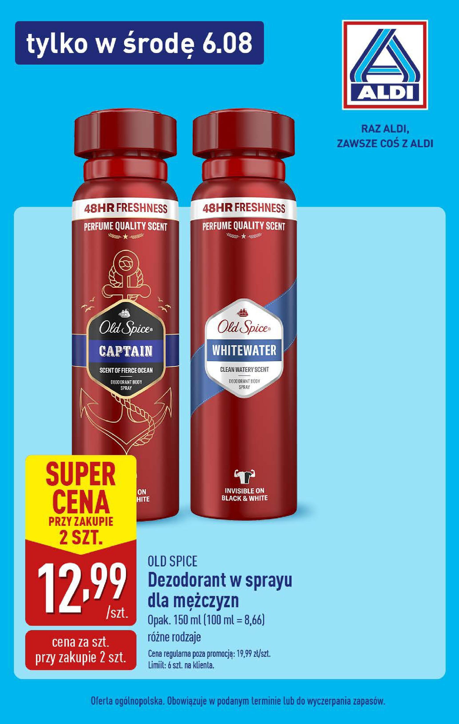 Aldi - Aldi Ulotka SUper Środa do 6.08 od 05.08.2025 - Ulotka PDF, promocje | Strona: 3 | Produkty: Body, Dezodorant, Old spice