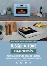 JUSQU’À 100€ REMBOURSÉS POUR L’ACHAT D’UNE TABLE DE CUISSON PORTATIVE OU D’UN FOUR COMBINÉ VAPEUR