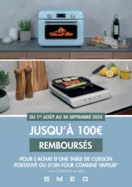 JUSQU’À 100€ REMBOURSÉS POUR L’ACHAT D’UNE TABLE DE CUISSON PORTATIVE OU D’UN FOUR COMBINÉ VAPEUR