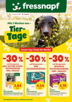 Vorschau von dem Prospekt - Fressnapf Flugblatt gültig ab 13.08.2025