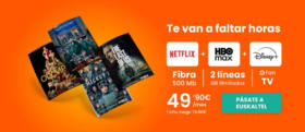 Tarifa Osoa Infinity con Netflix Estándar, HBO Max y Disney+