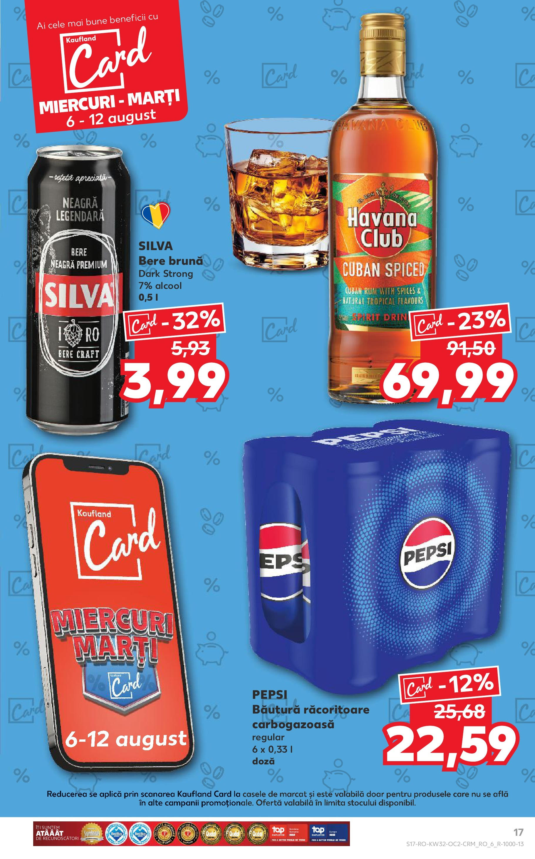 Catalog Kaufland - Sfântu Gheorghe 06.08.2025 - Revista si Oferta | Pagină: 17 | Produse: Bere