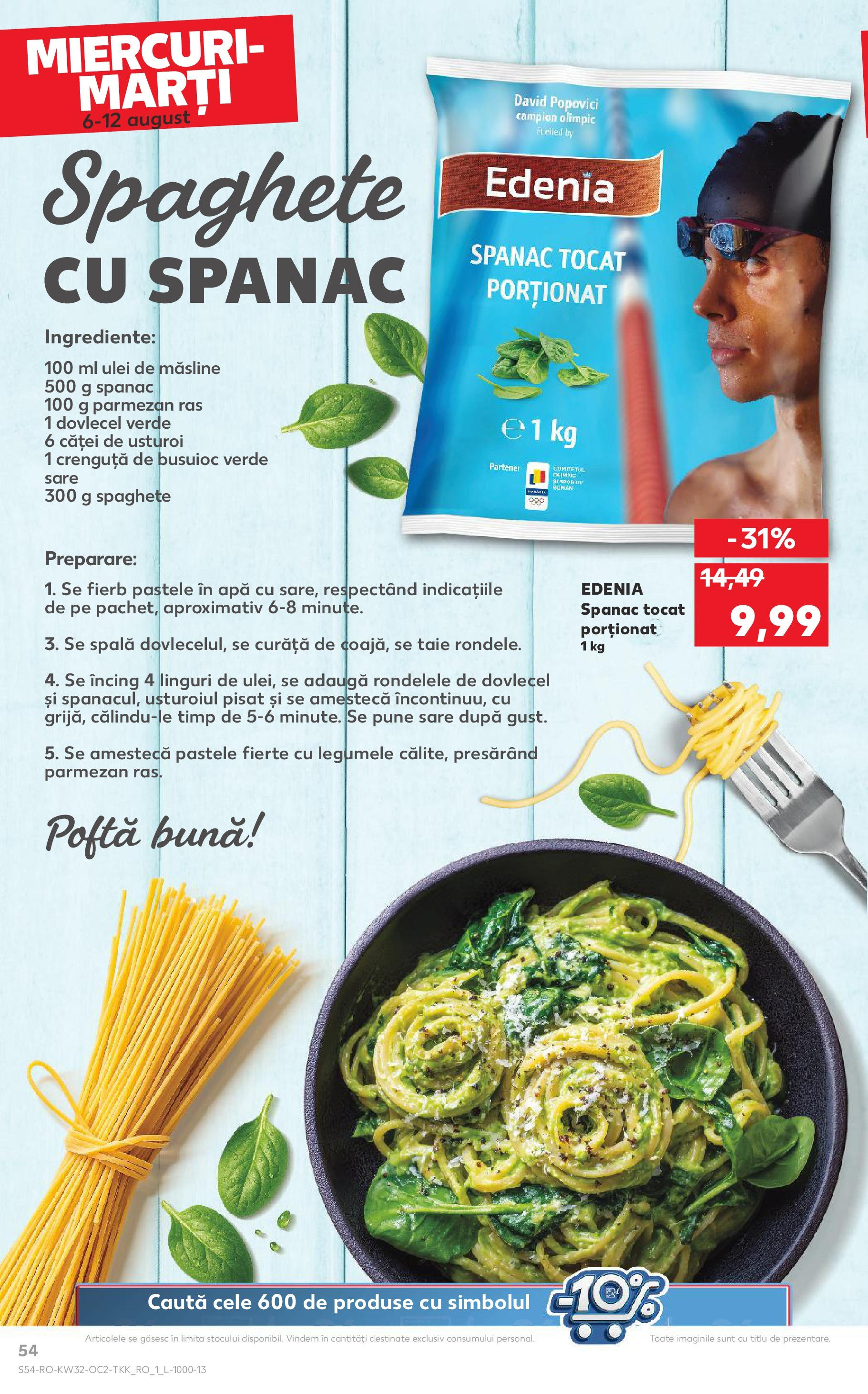 Catalog Kaufland - Sfântu Gheorghe 06.08.2025 - Revista si Oferta | Pagină: 54 | Produse: Ulei, Apă, Sare, Parmezan