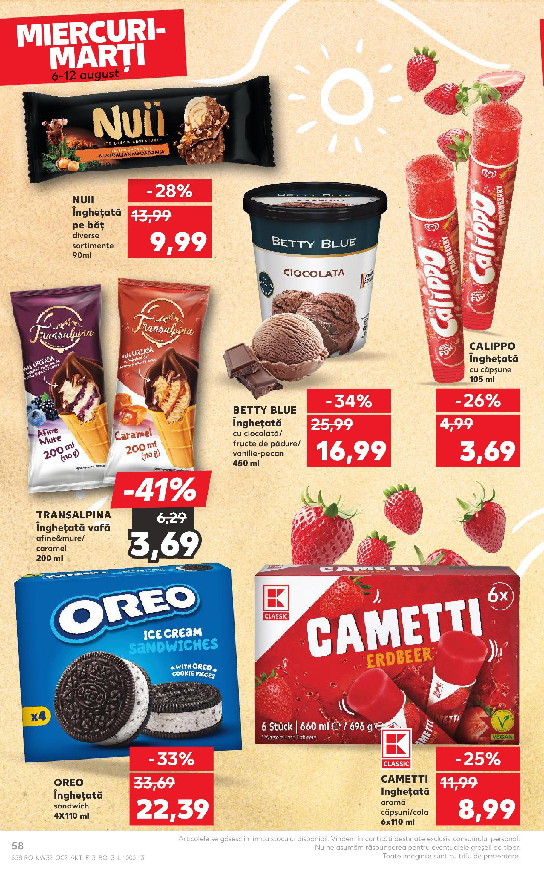 Catalog Kaufland - Sfântu Gheorghe 06.08.2025 - Revista si Oferta | Pagină: 58 | Produse: Afine, Ciocolată, Înghețată, Fructe