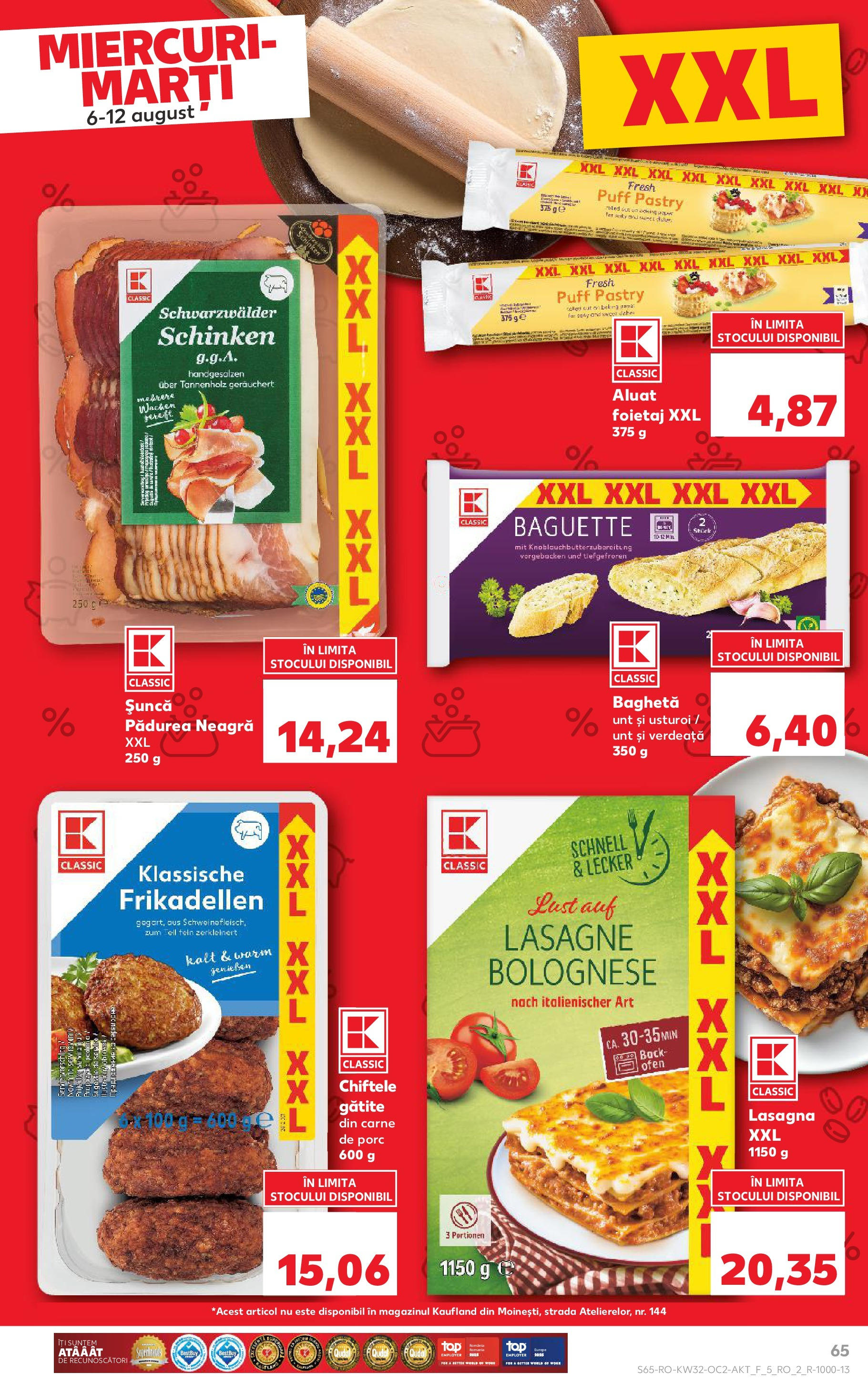 Catalog Kaufland - Sfântu Gheorghe 06.08.2025 - Revista si Oferta | Pagină: 65 | Produse: Foietaj, Chiftele, Usturoi, Verdeață