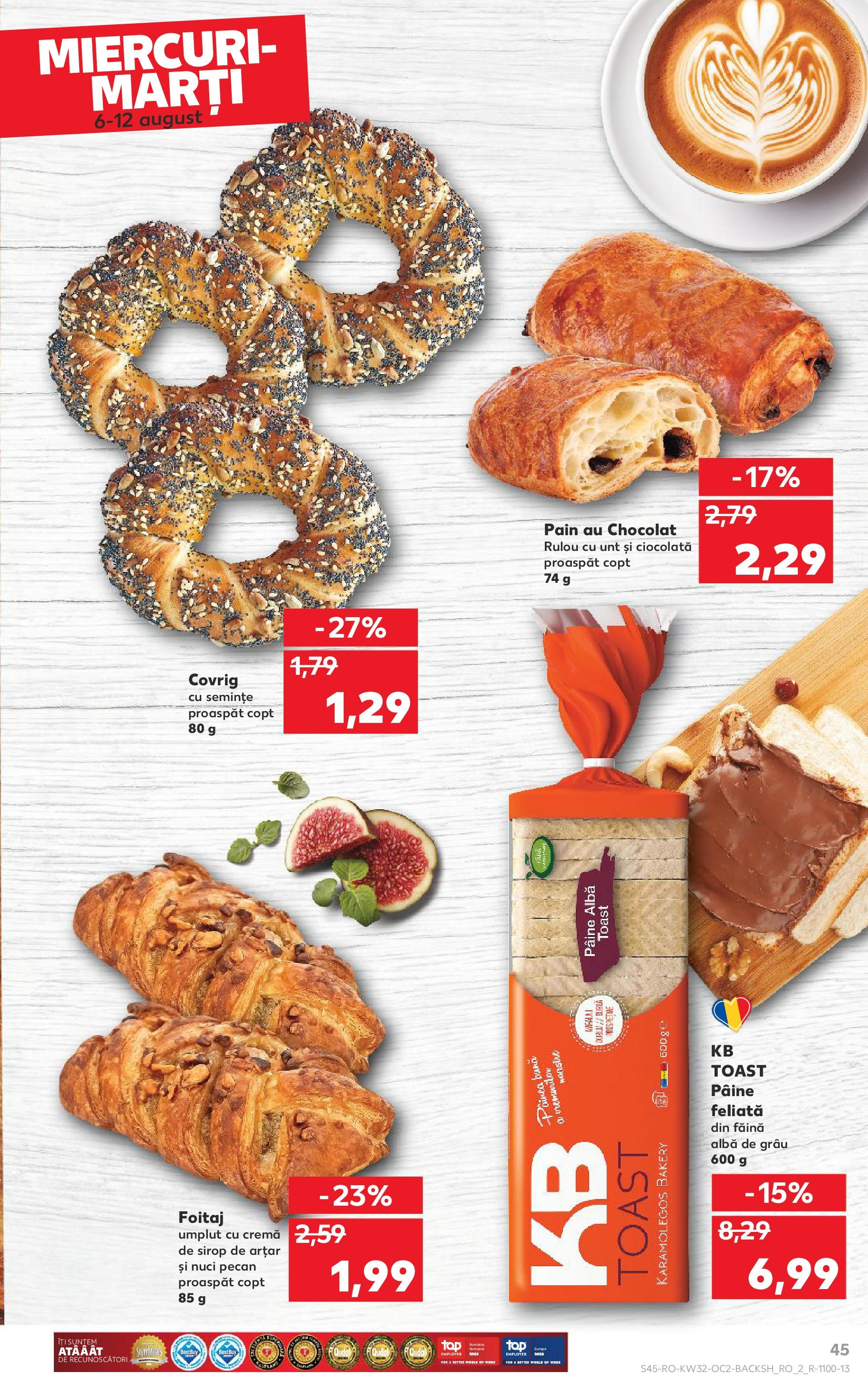 Catalog Kaufland - Sfântu Gheorghe 06.08.2025 - Revista si Oferta | Pagină: 45 | Produse: Unt, Cremă, Ciocolată, Sirop de arțar