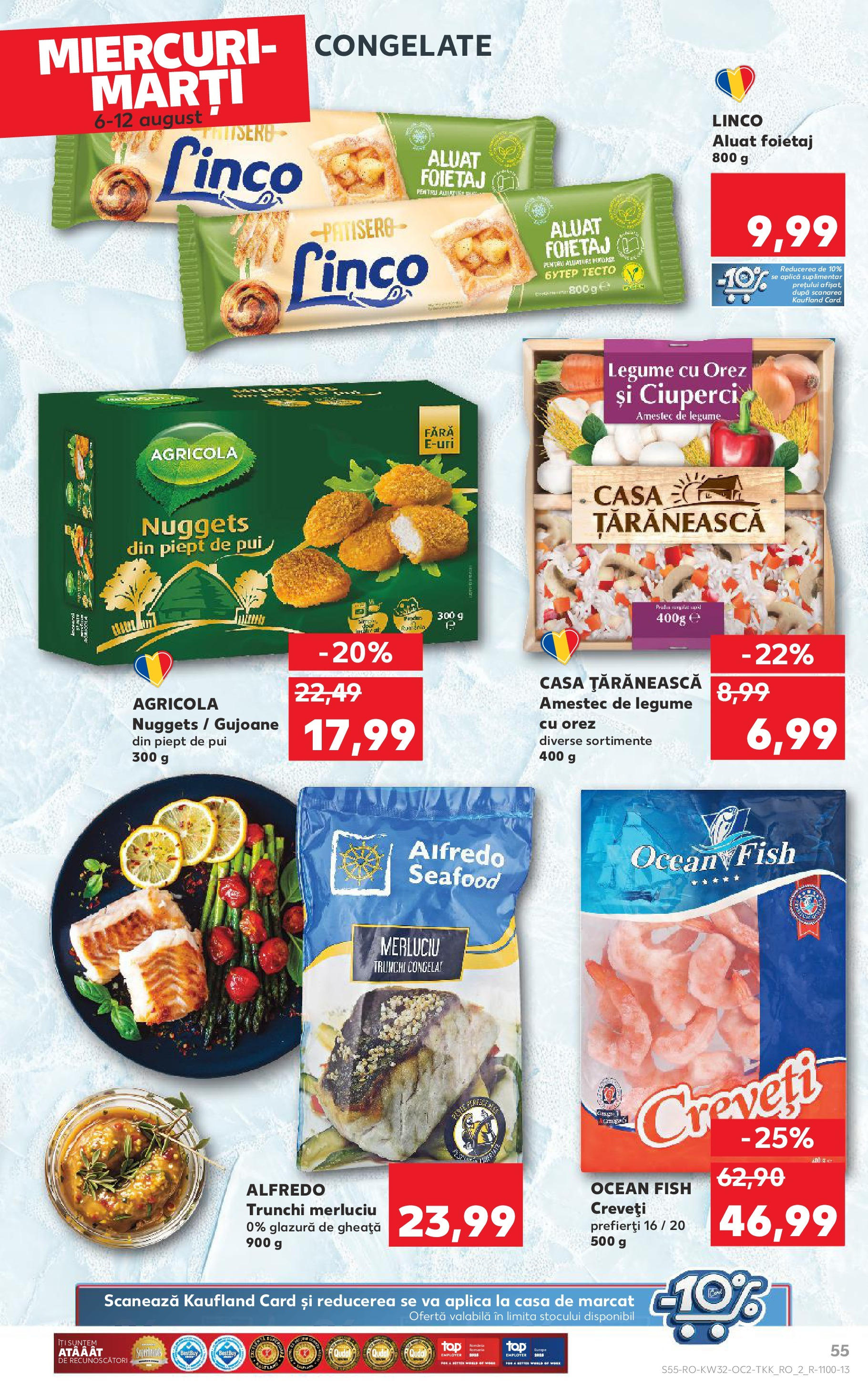 Catalog Kaufland - Sfântu Gheorghe 06.08.2025 - Revista si Oferta | Pagină: 55 | Produse: Hacıyatmaz Kedi Oyuncağı, Aluat, Ciuperci, Legume
