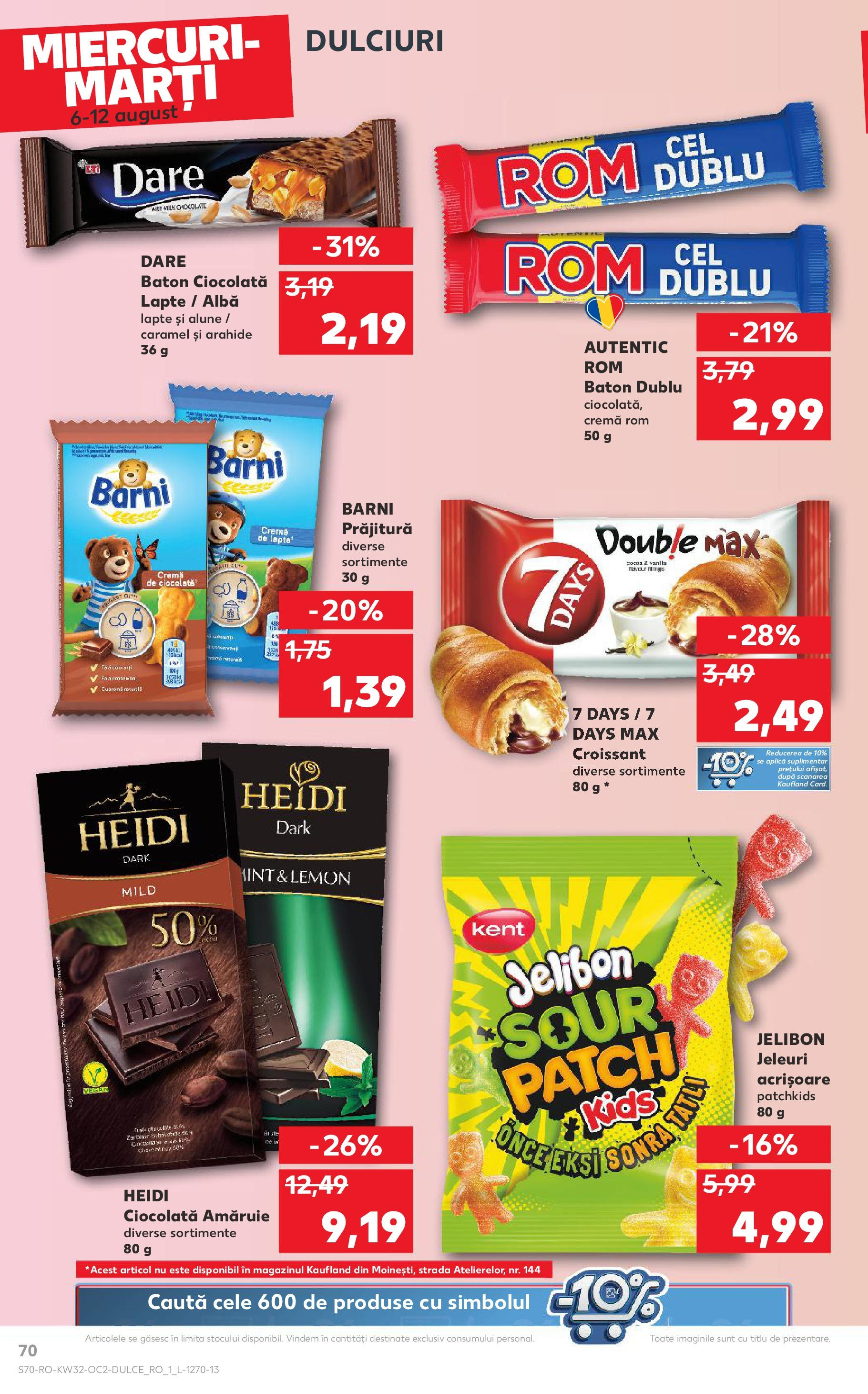 Catalog Kaufland - Sfântu Gheorghe 06.08.2025 - Revista si Oferta | Pagină: 70 | Produse: Arahide, Lapte, Cremă, Jeleuri